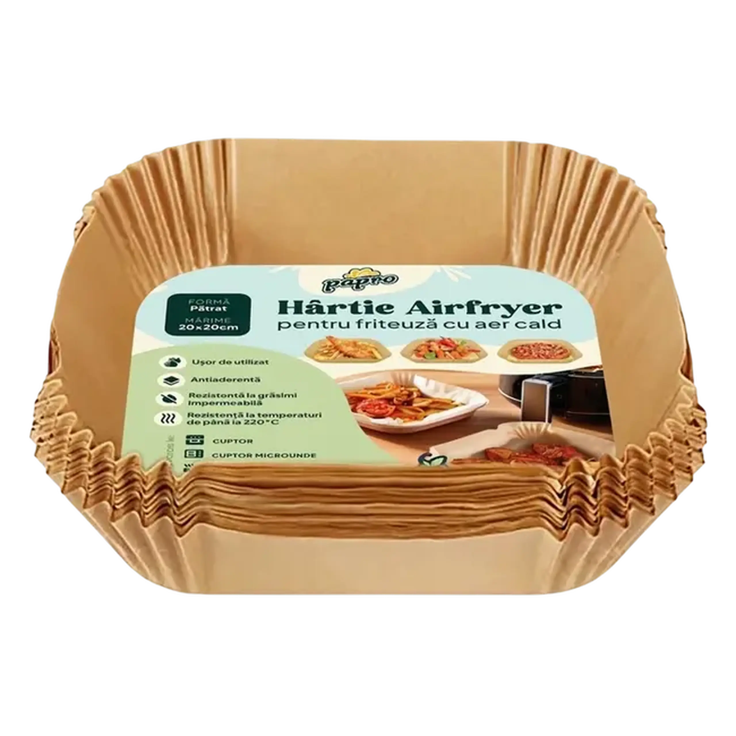 Square Air Fryer Paper 20x20, 200 pcs