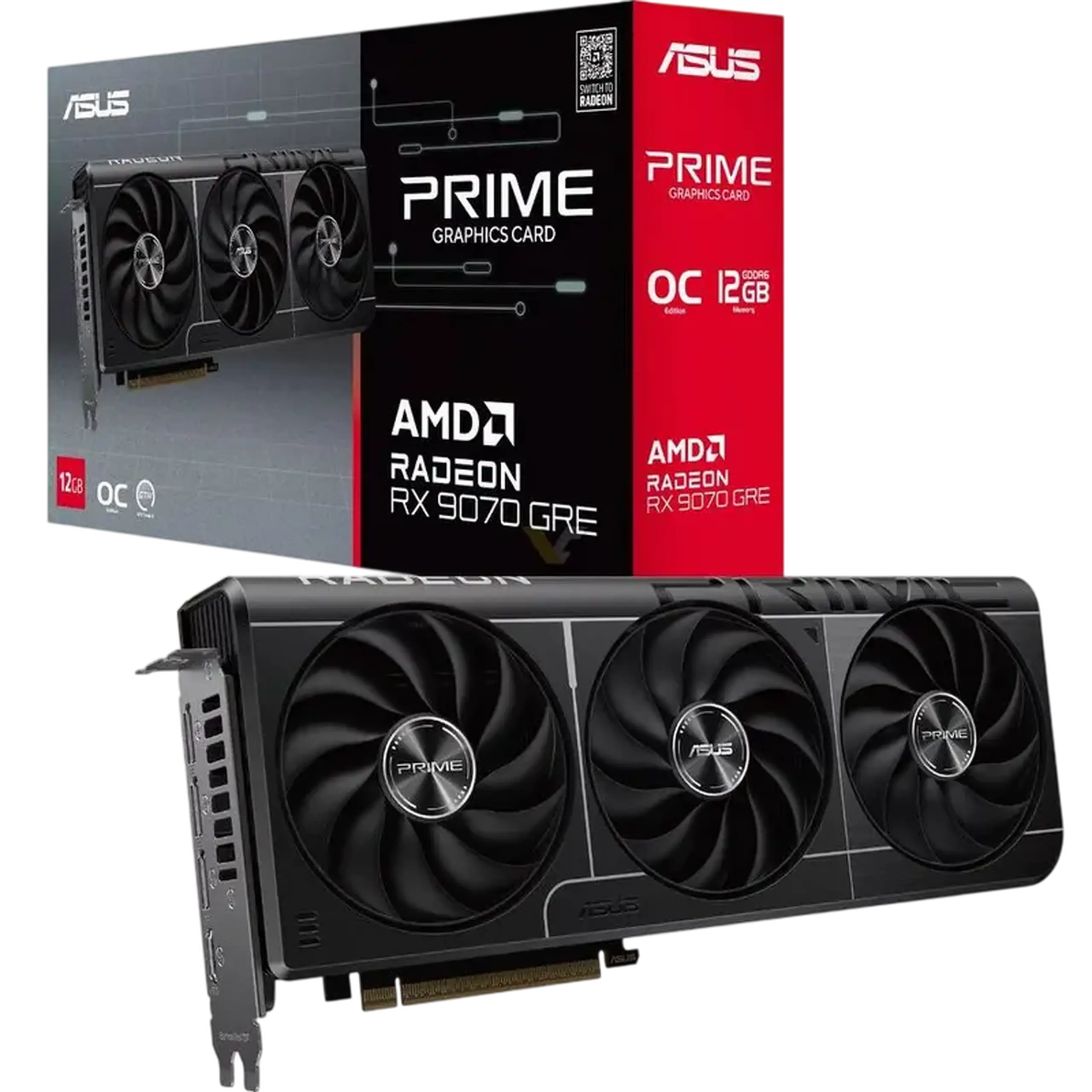 Placă Video ASUS PRIME-RX9070GRE-O12G-EVO, 12GB GDDR6 192bit