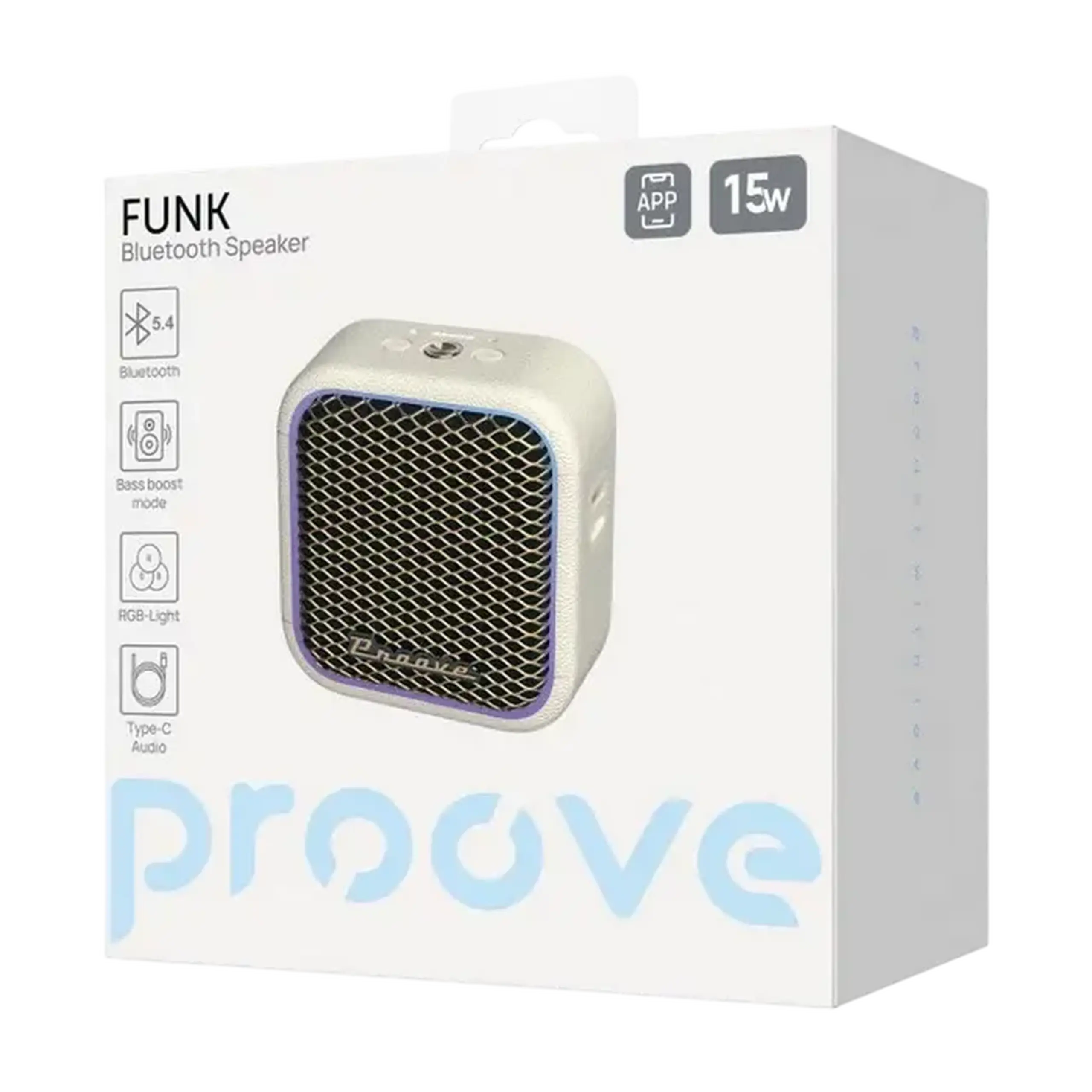 Boxă portabilă Proove Funk 15W, Bej