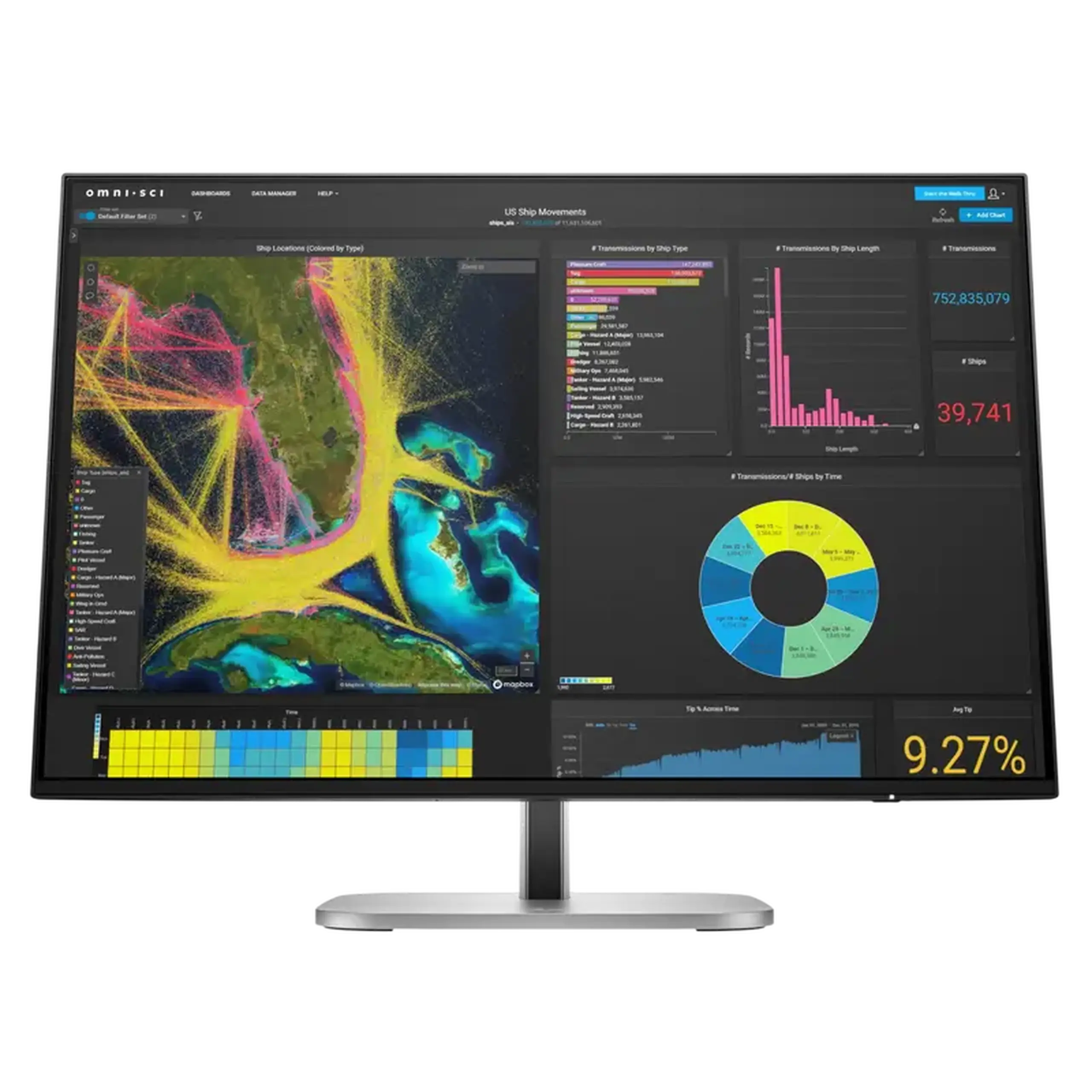 23,8" Monitor HP S5 Pro 524pn, IPS 1920x1200 WUXGA, Argintiu