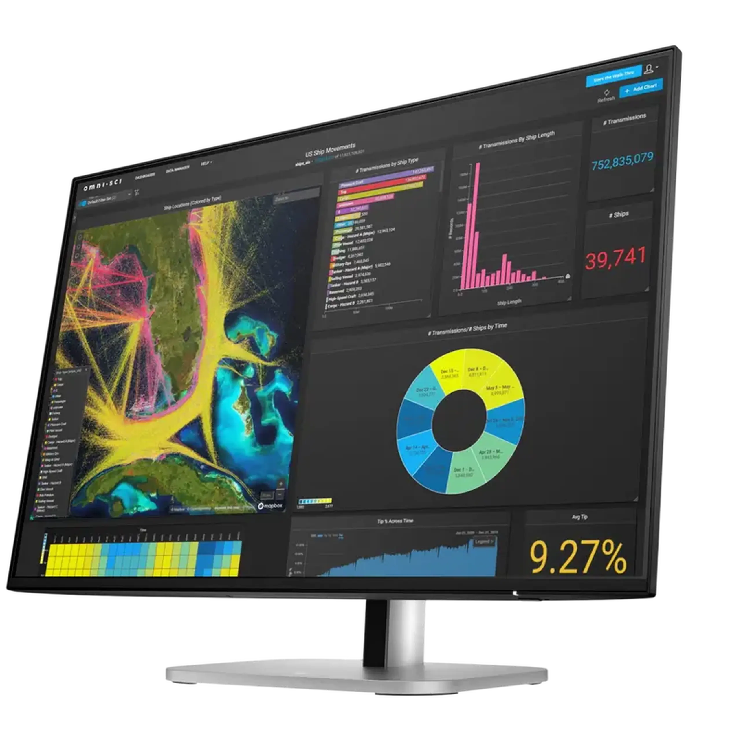 23,8" Monitor HP S5 Pro 524pn, IPS 1920x1200 WUXGA, Argintiu