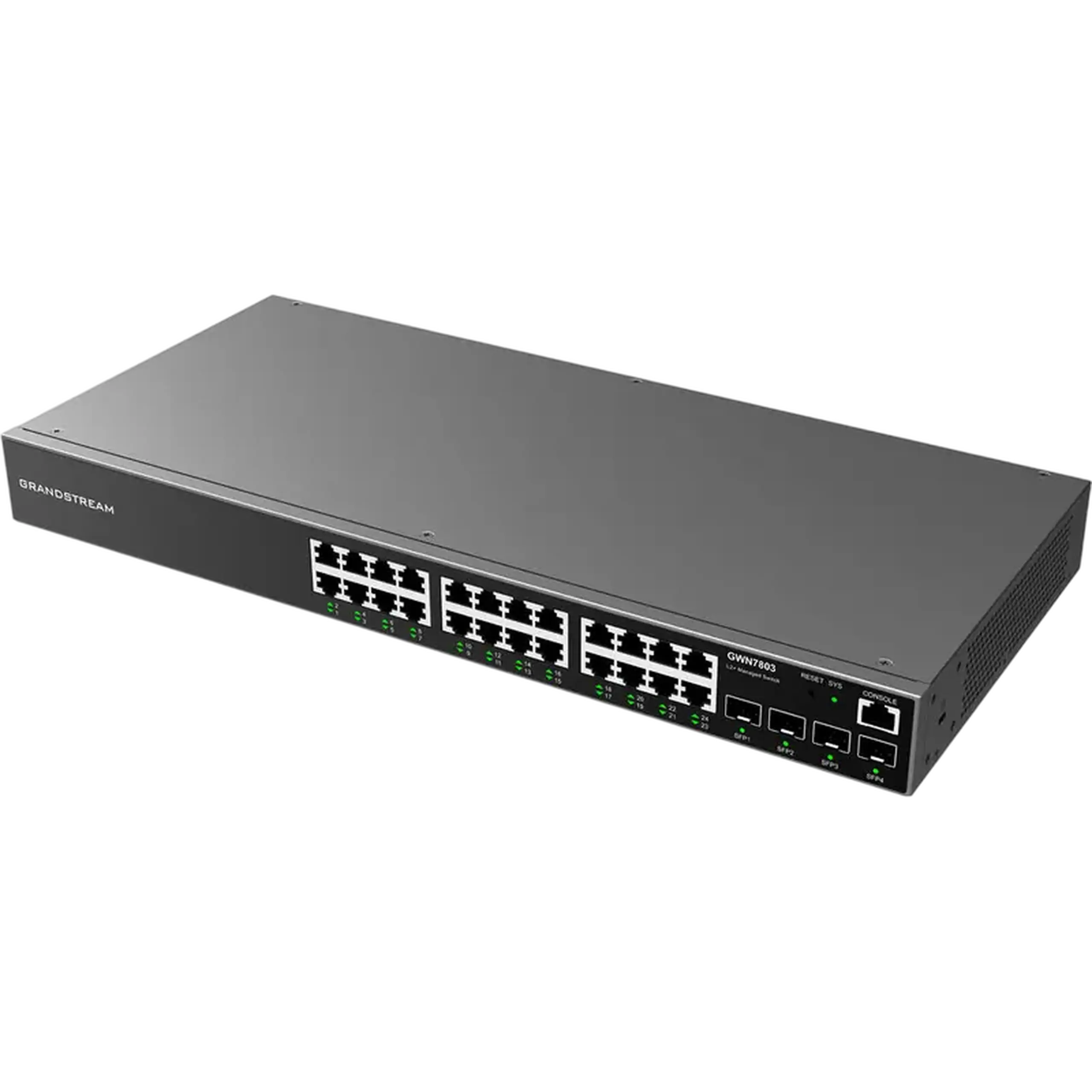 Switch de rețea Grandstream GWN7803 Pro, 24x 10/100/1000 Mbps