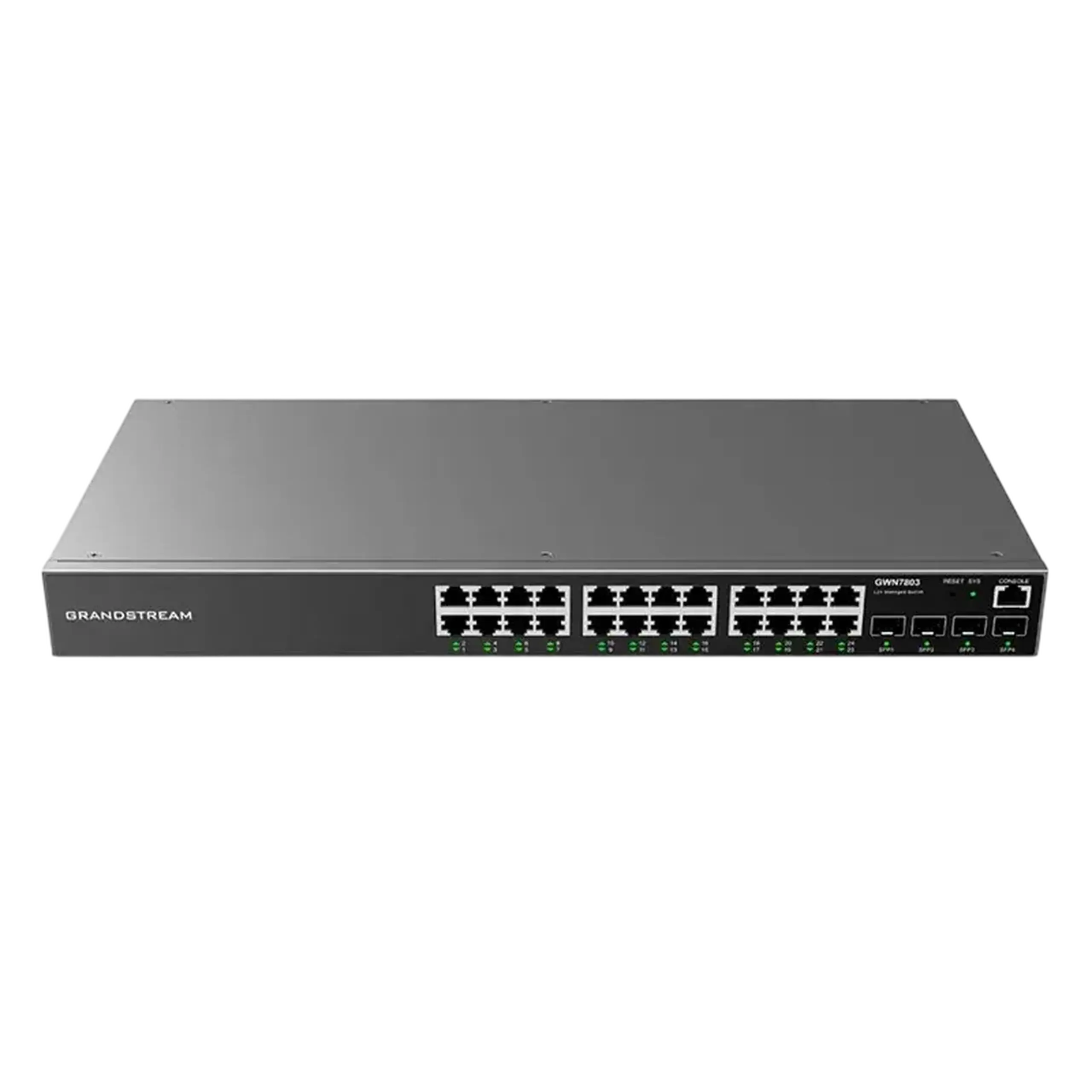 Switch de rețea Grandstream GWN7803 Pro, 24x 10/100/1000 Mbps