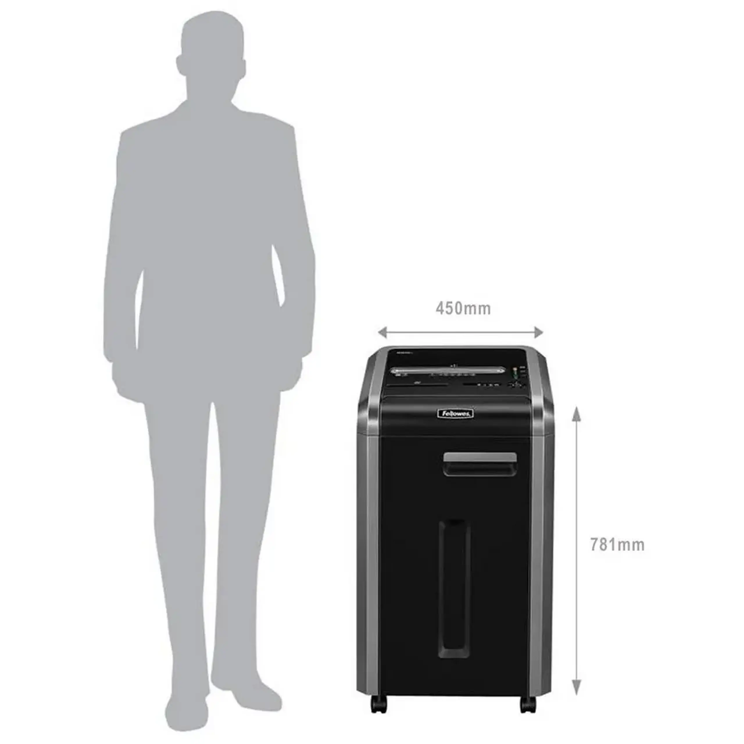 Tocător Fellowes Powershred® 225Ci, Negru