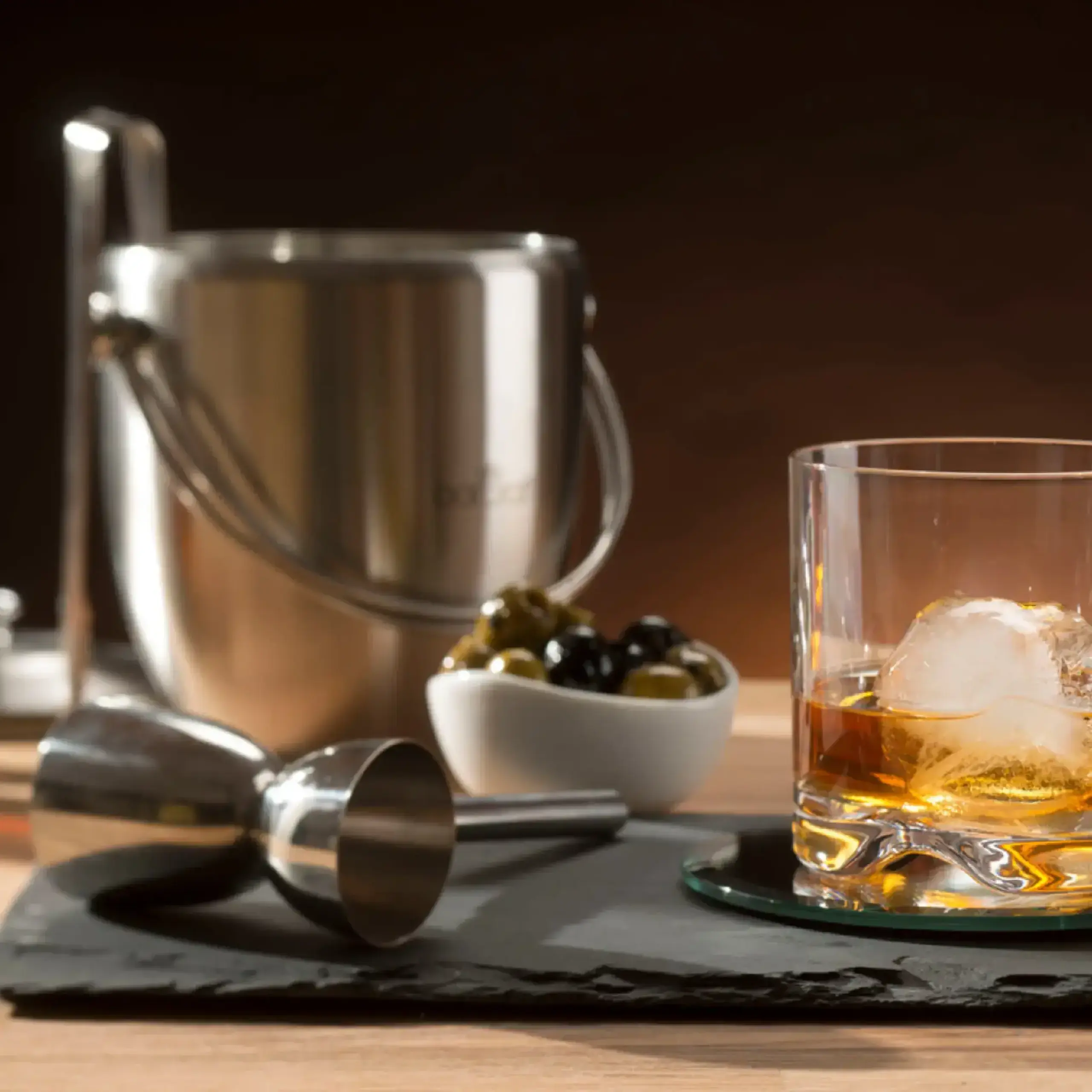 Păhărel gradat dublu pentru cocktailuri BarCraft, oțel Inoxidabil