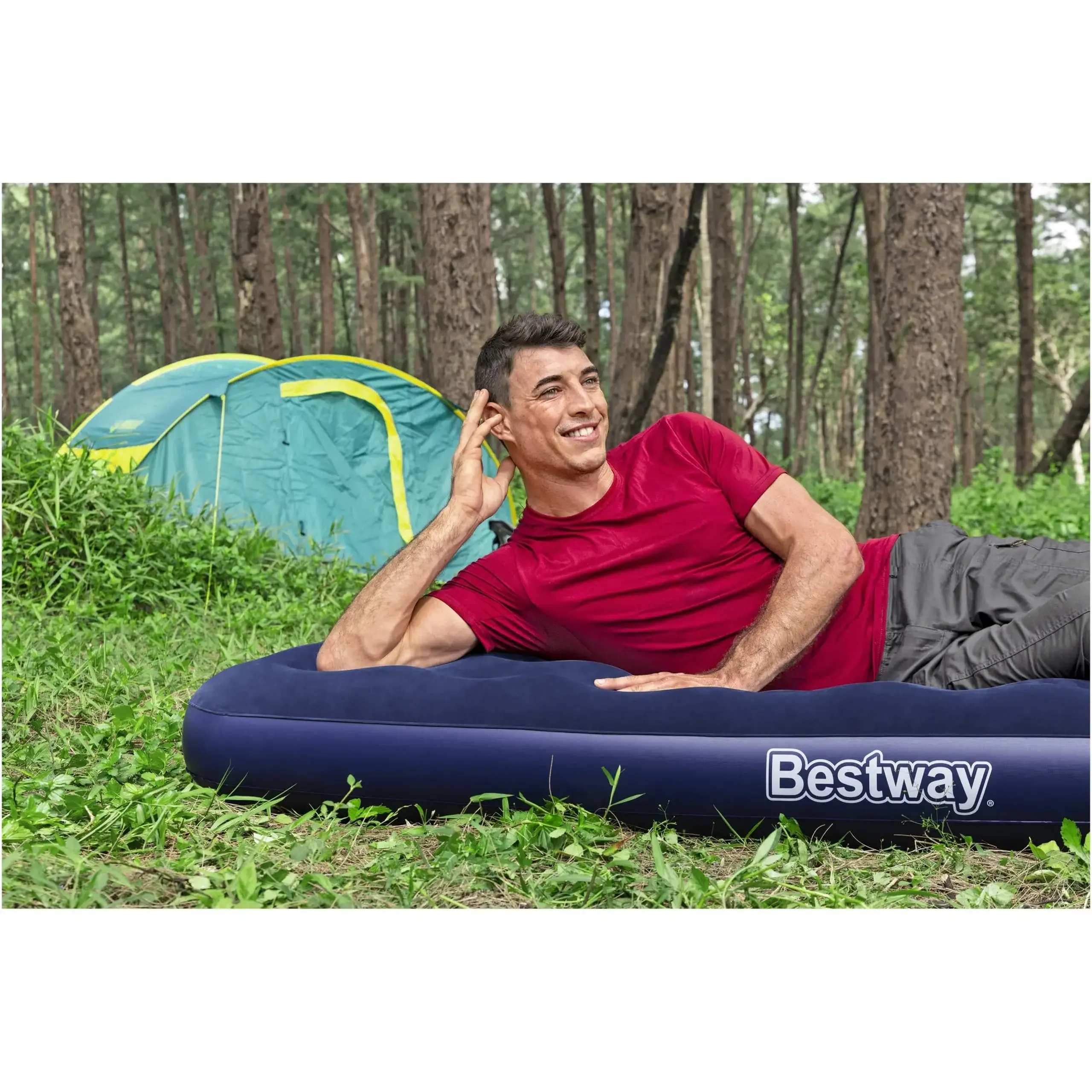Saltea gonflabila Bestway Twin, 188x99x22 cm, albastru