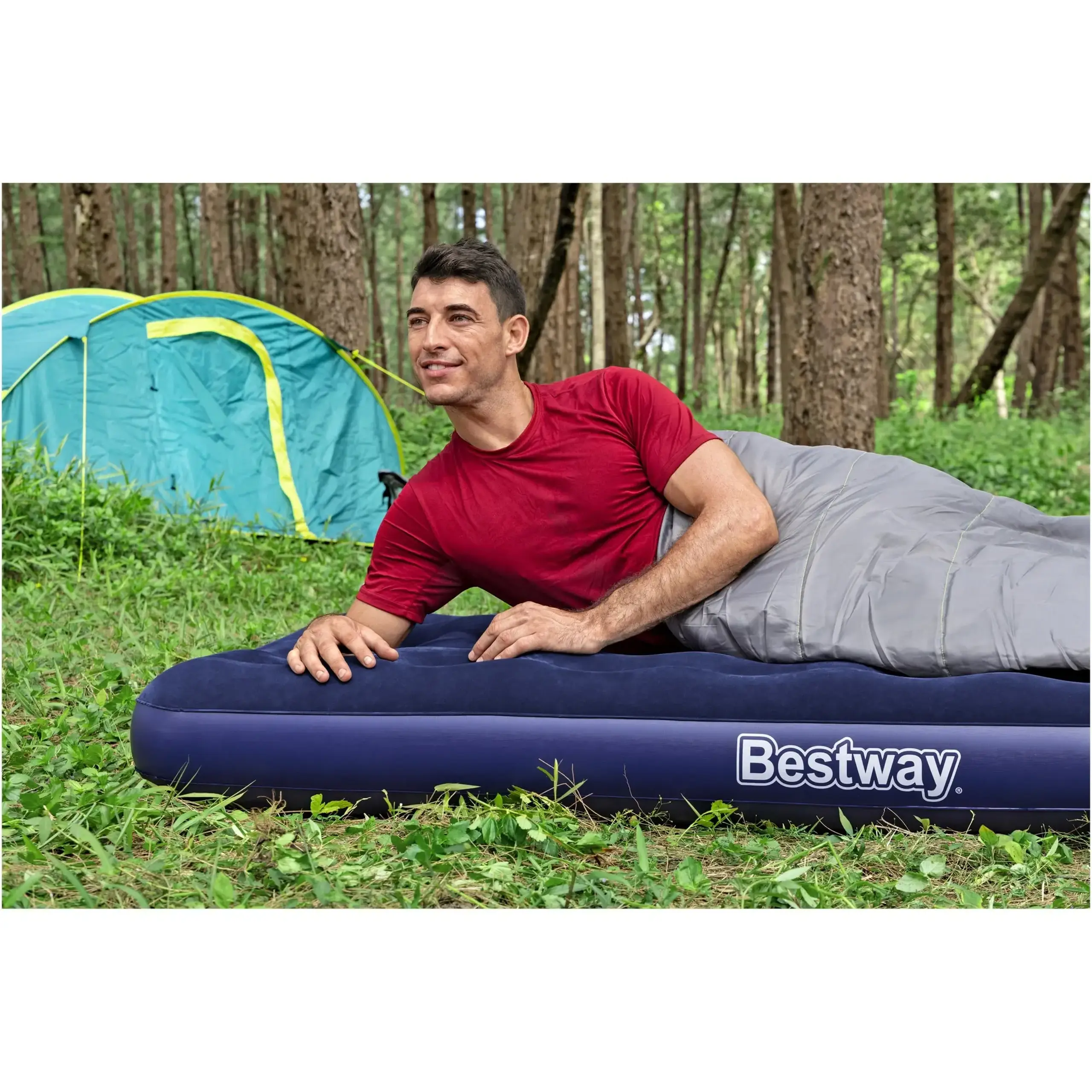 Saltea gonflabila Bestway Twin, 188x99x22 cm, albastru