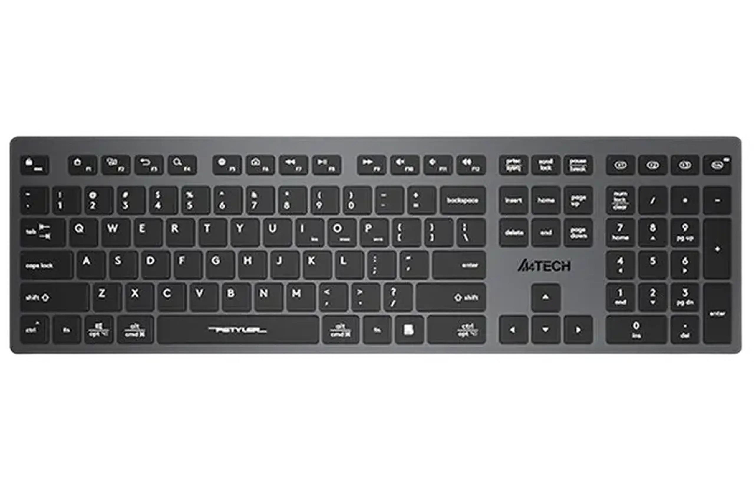 Tastatură fără fir A4Tech FBX50C, - subțire, comutator foarfecă, până la 4 dispozitive, imprimare mătase + UV, Ba