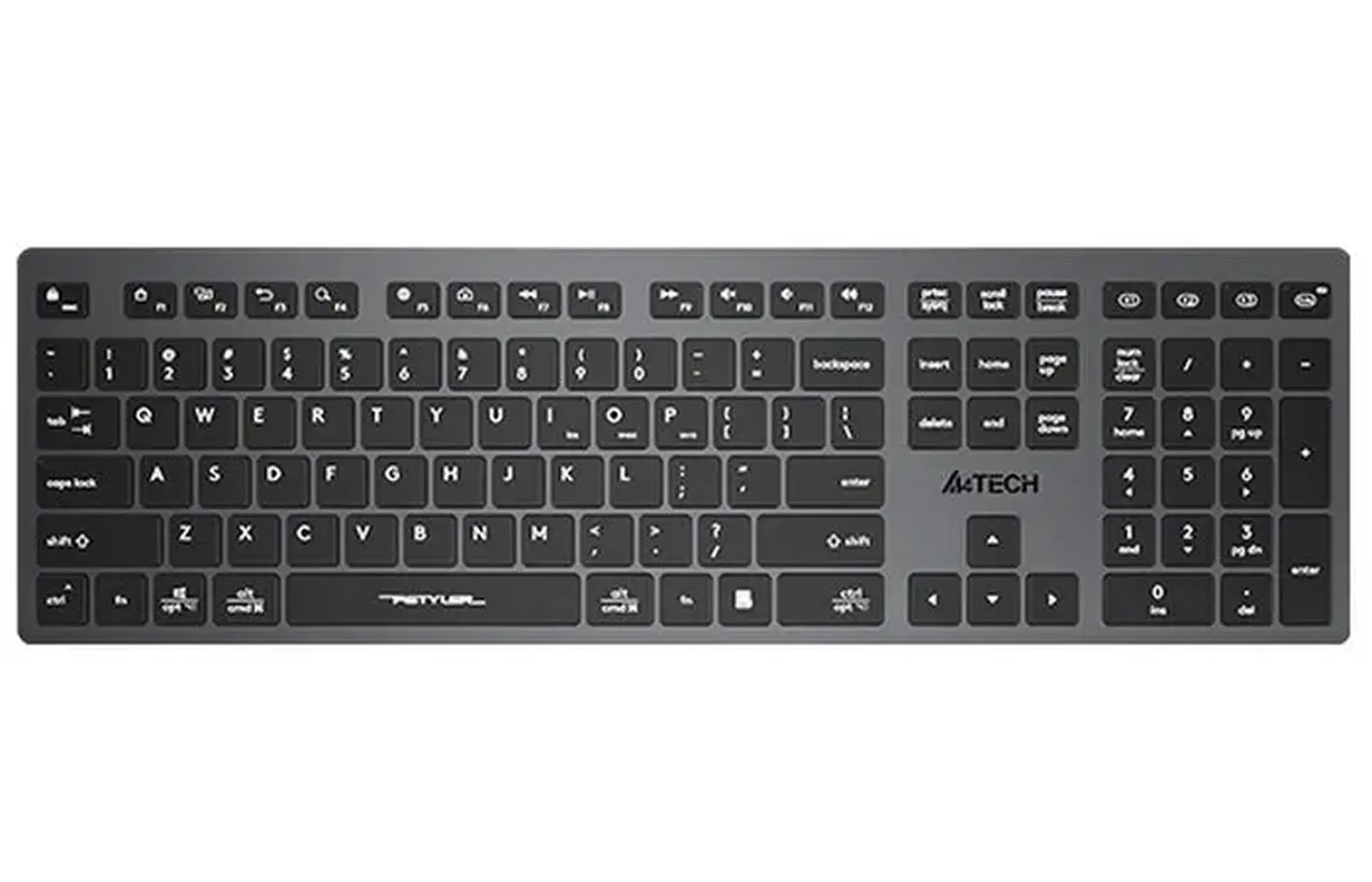 Tastatură fără fir A4Tech FBX50C, - subțire, comutator foarfecă, până la 4 dispozitive, imprimare mătase + UV, Ba