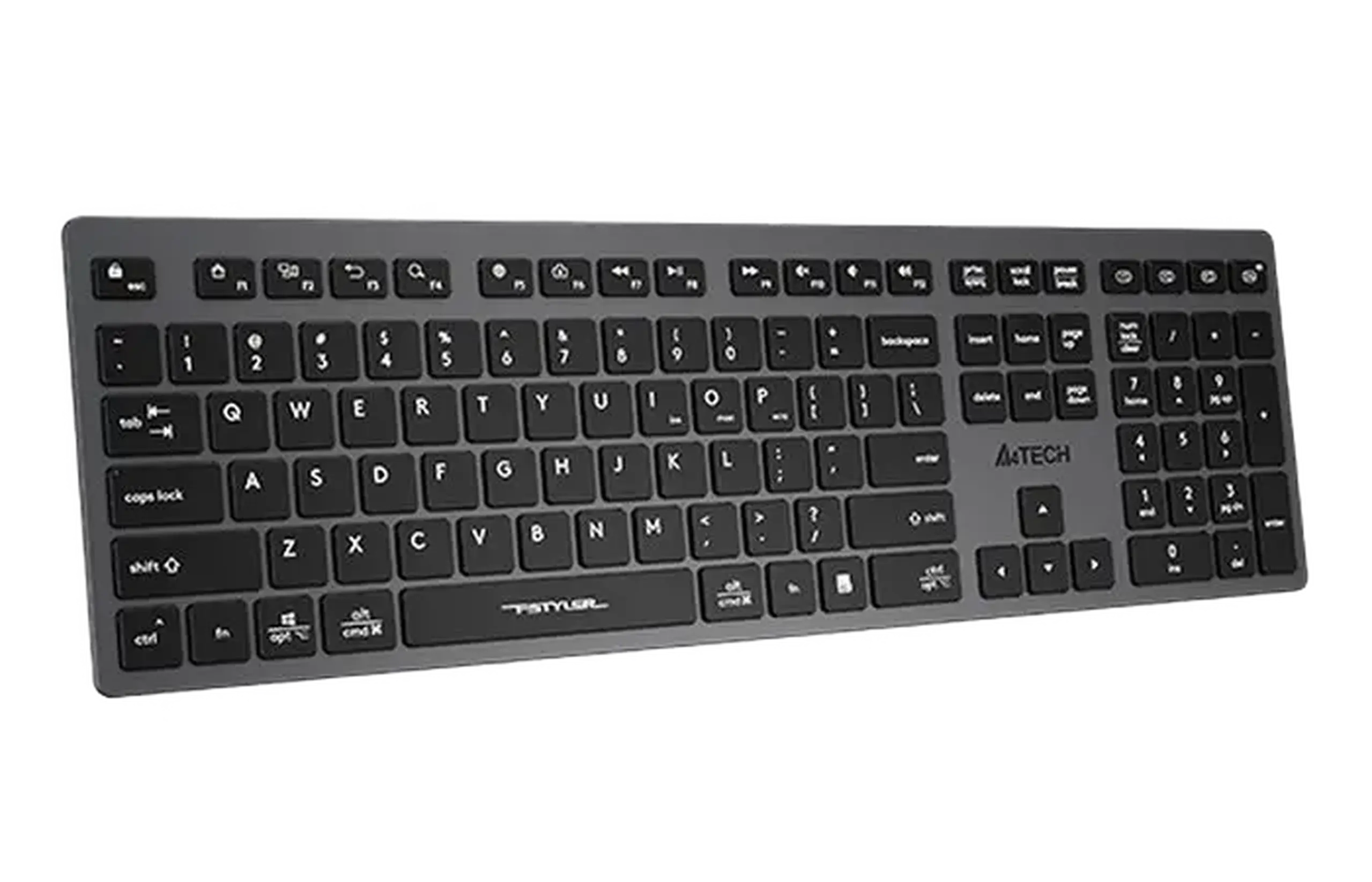 Tastatură fără fir A4Tech FBX50C, - subțire, comutator foarfecă, până la 4 dispozitive, imprimare mătase + UV, Ba