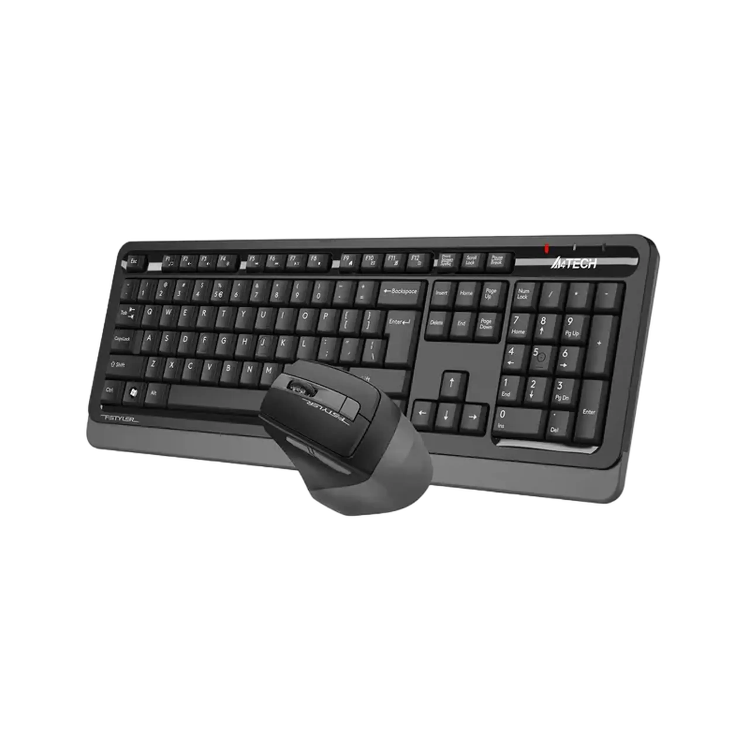 Tastatură și Mouse fără fir A4Tech FG1035, 12 taste Fn, gravare cu Laser, rezistentă la stropire, 2000 dpi, 6 butoane
