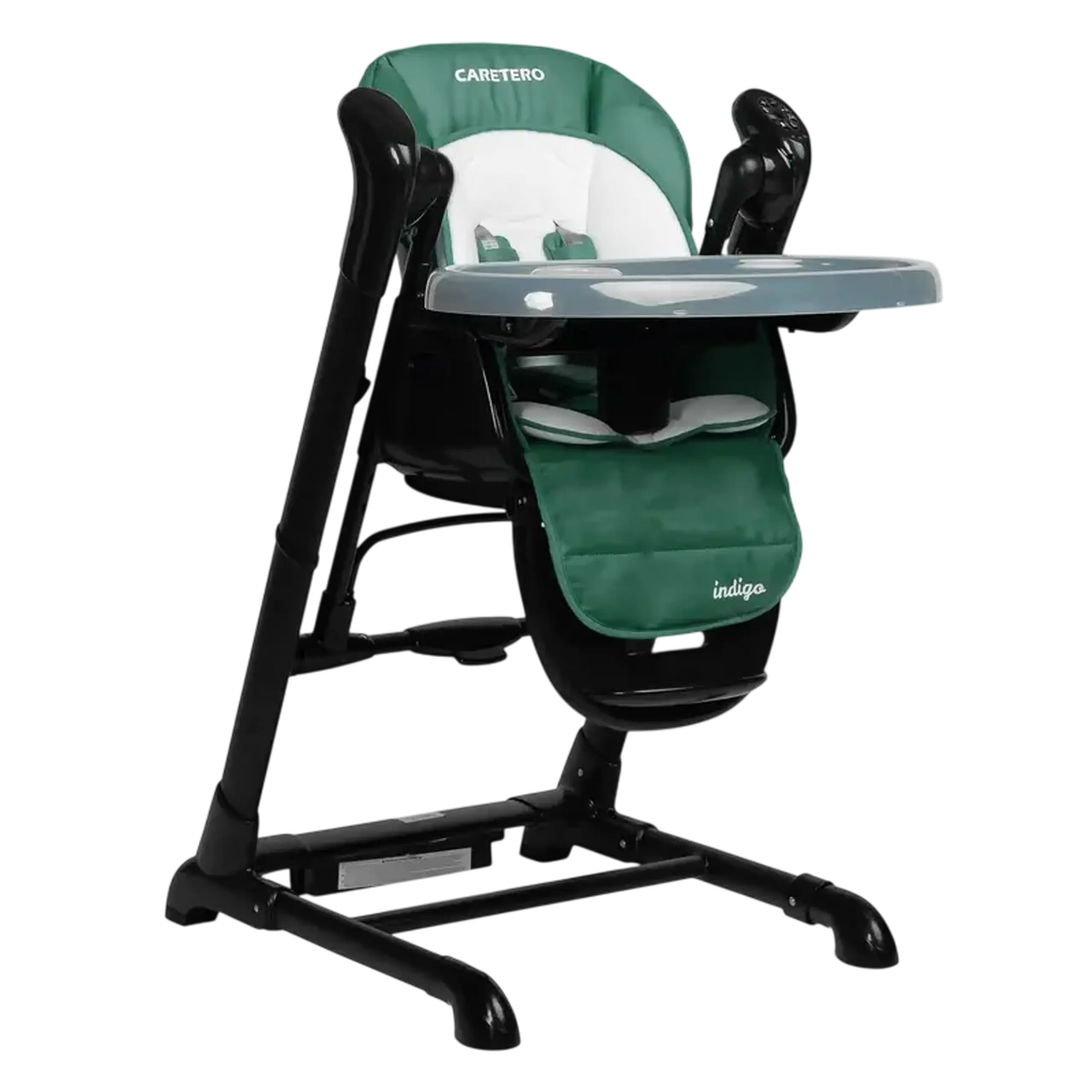Scaun de hrănire Caretero Indigo Black, Verde