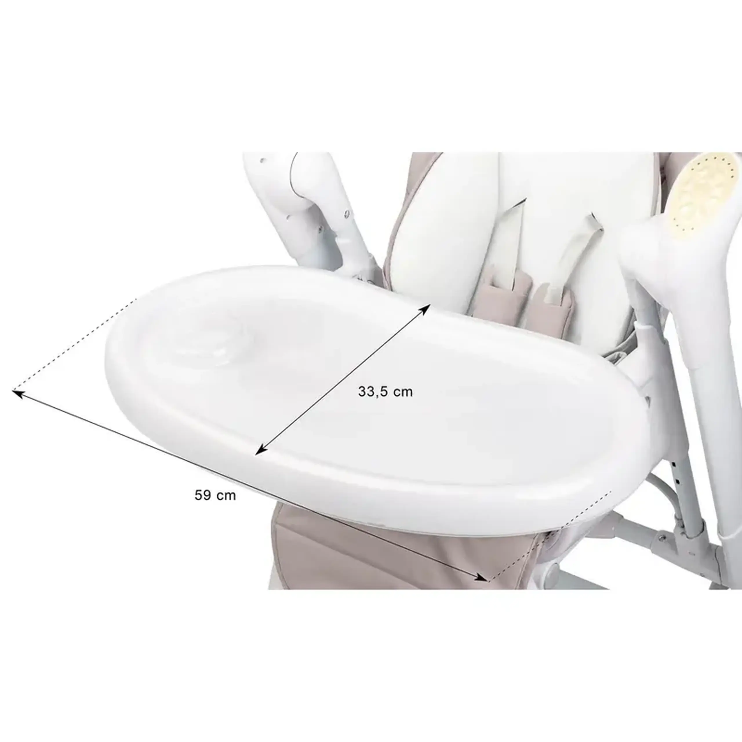 Scaun de hrănire Caretero Indigo Black, Verde