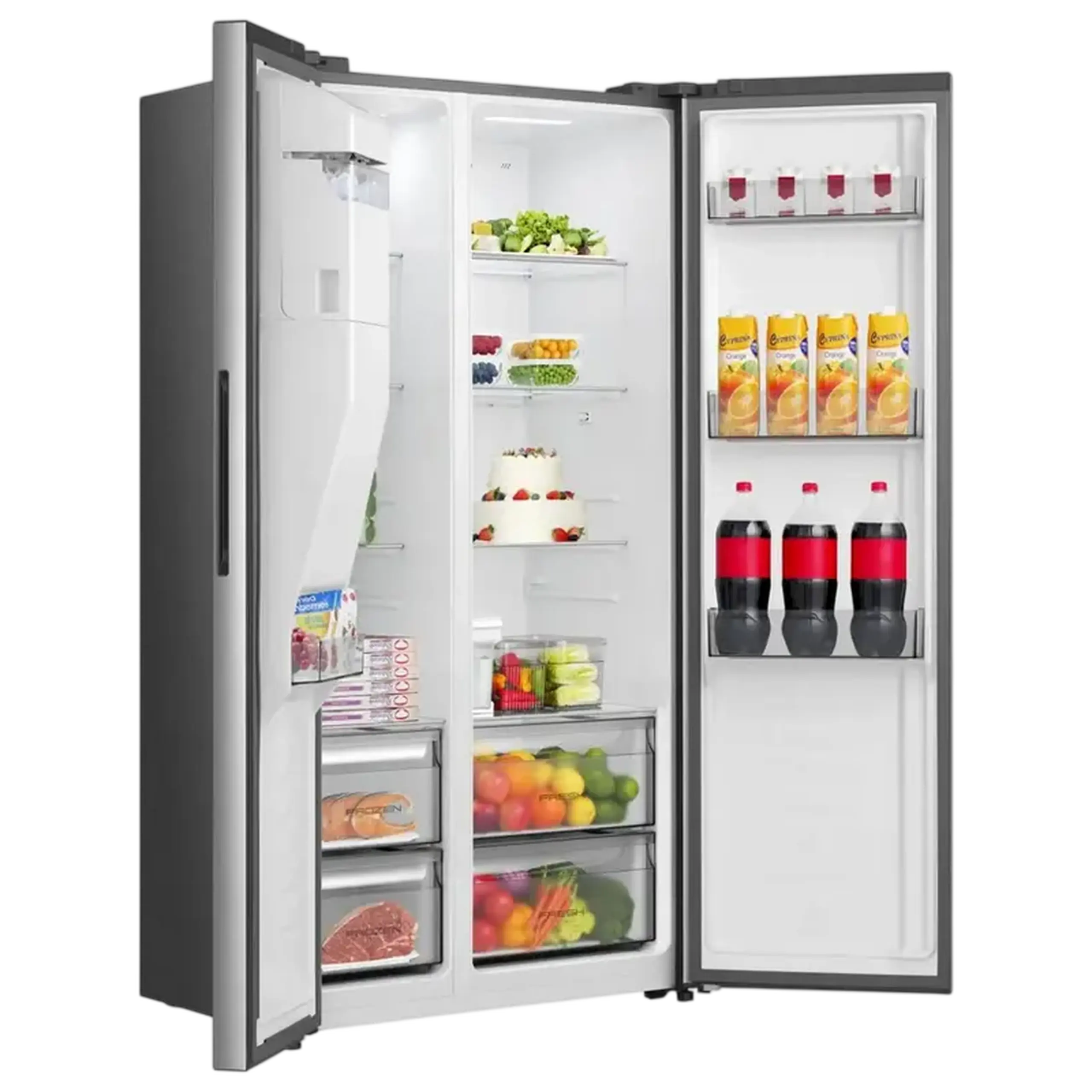 Frigider Hisense RS5P528STIE, Oțel inoxidabil
