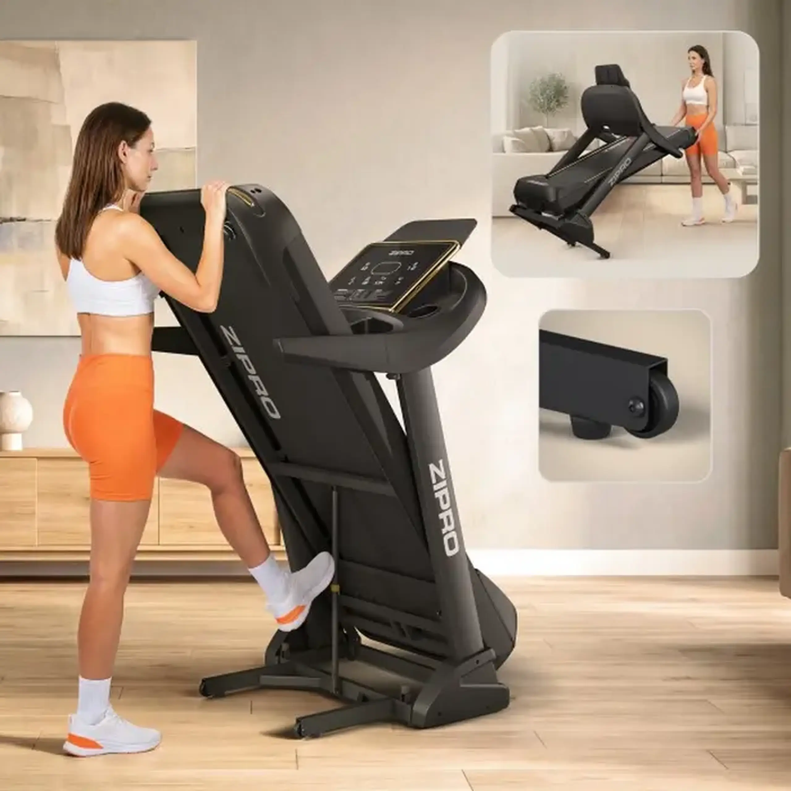 Bandă de alergat Zipro Pacemaker Gold iConsole+ Negru