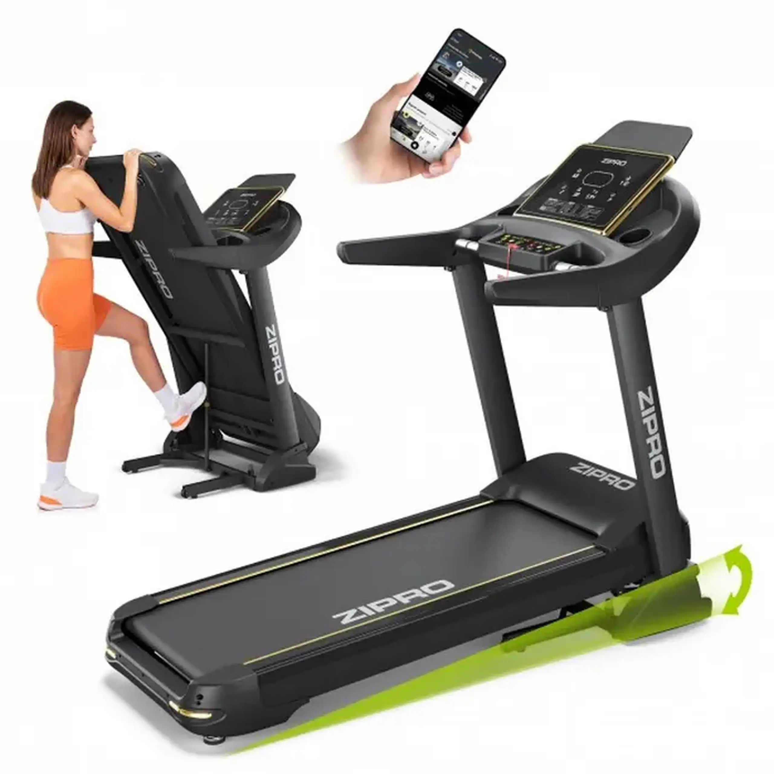 Bandă de alergat Zipro Pacemaker Gold iConsole+ Negru