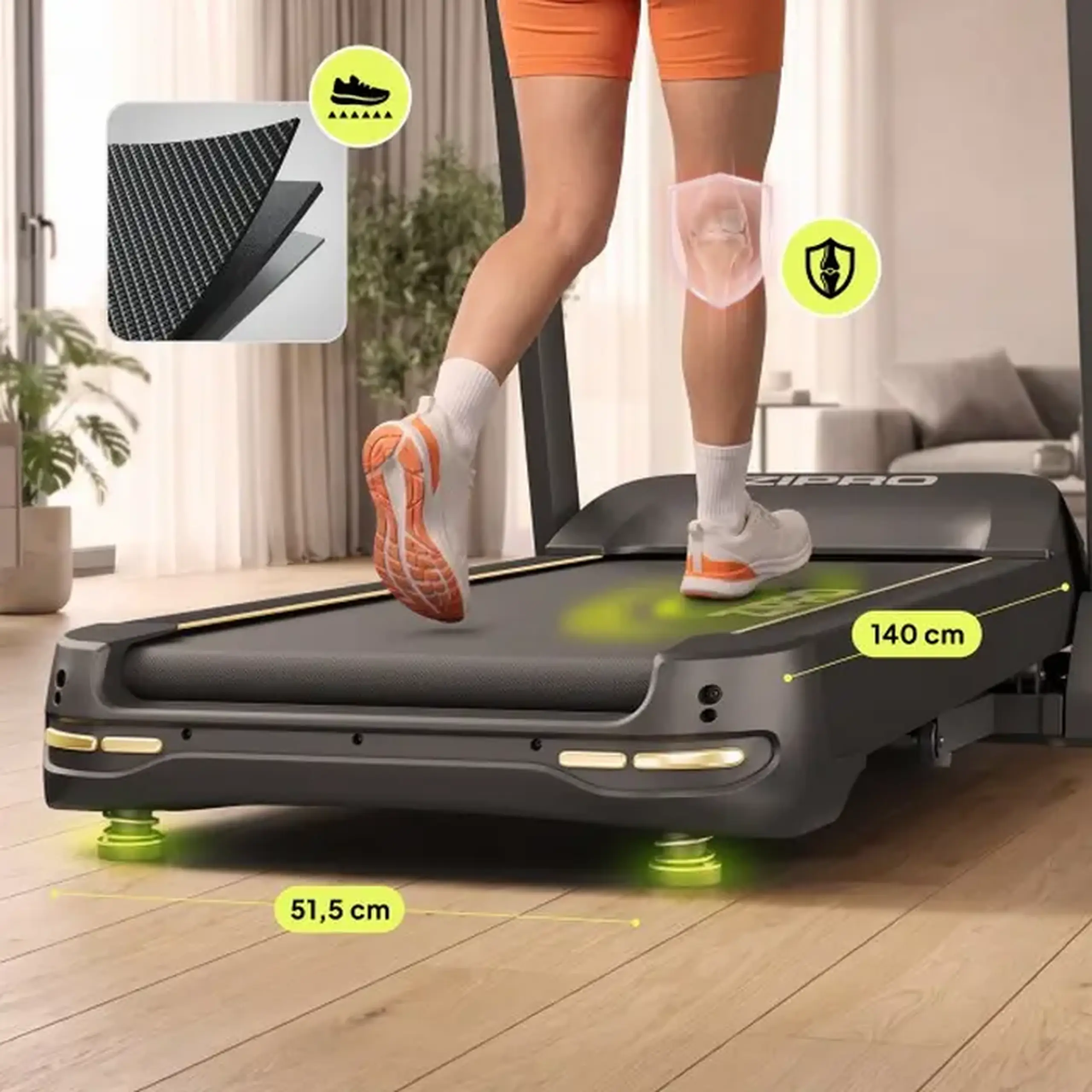 Bandă de alergat Zipro Pacemaker Gold iConsole+ Negru