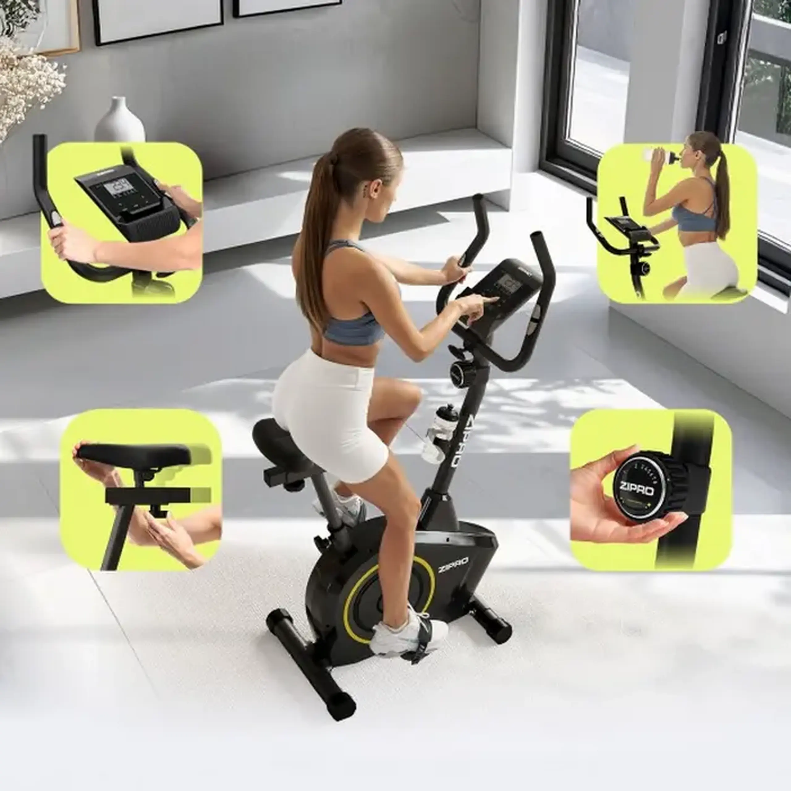 Bicicletă fitness Zipro Boost Gold, Negru