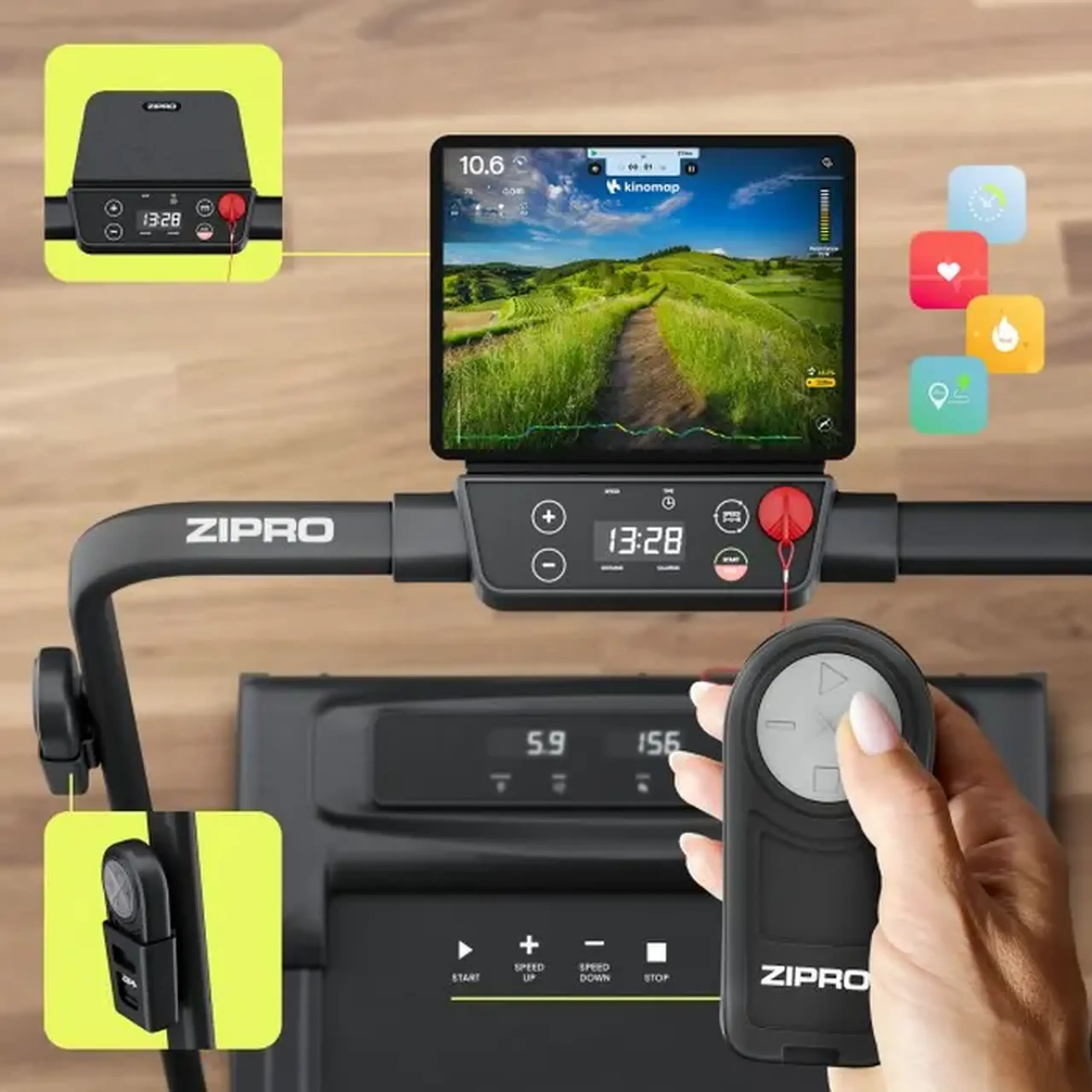 Bandă de alergat Zipro Newlite, Negru