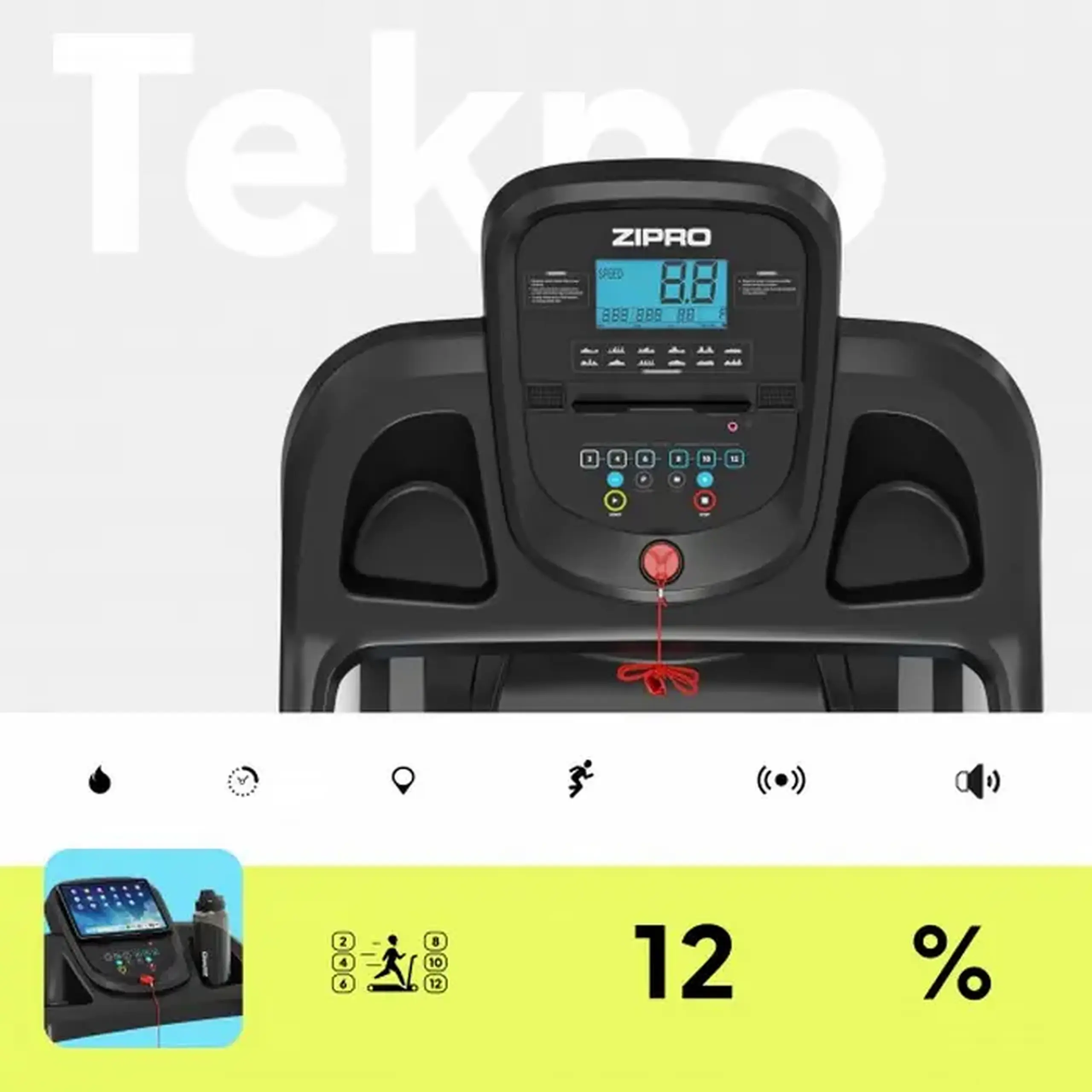 Bandă de alergat Zipro Tekno, Negru