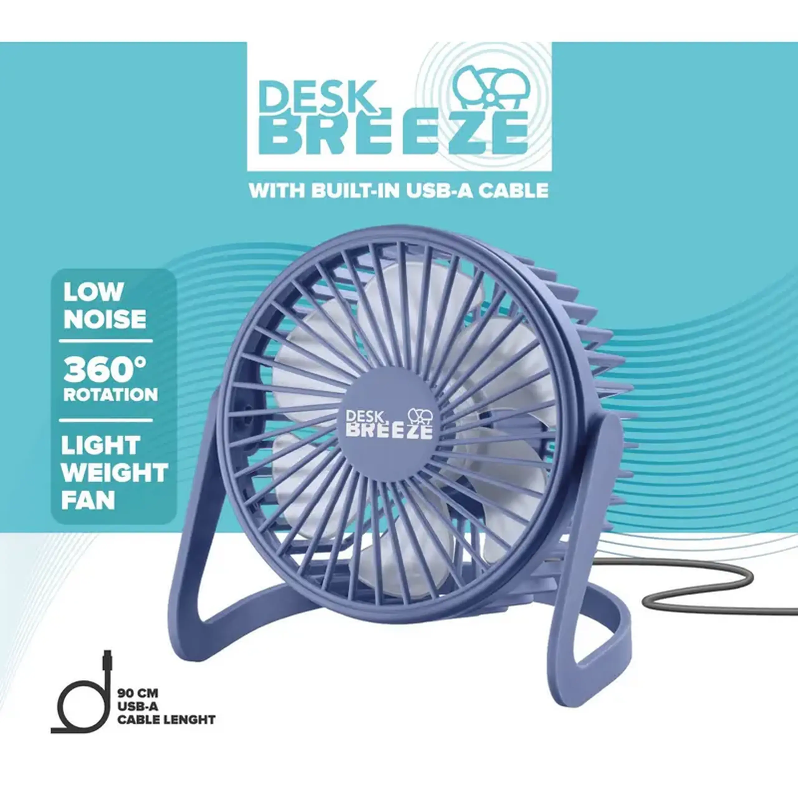 Ventilator Cellularline Desk Breeze, Violet