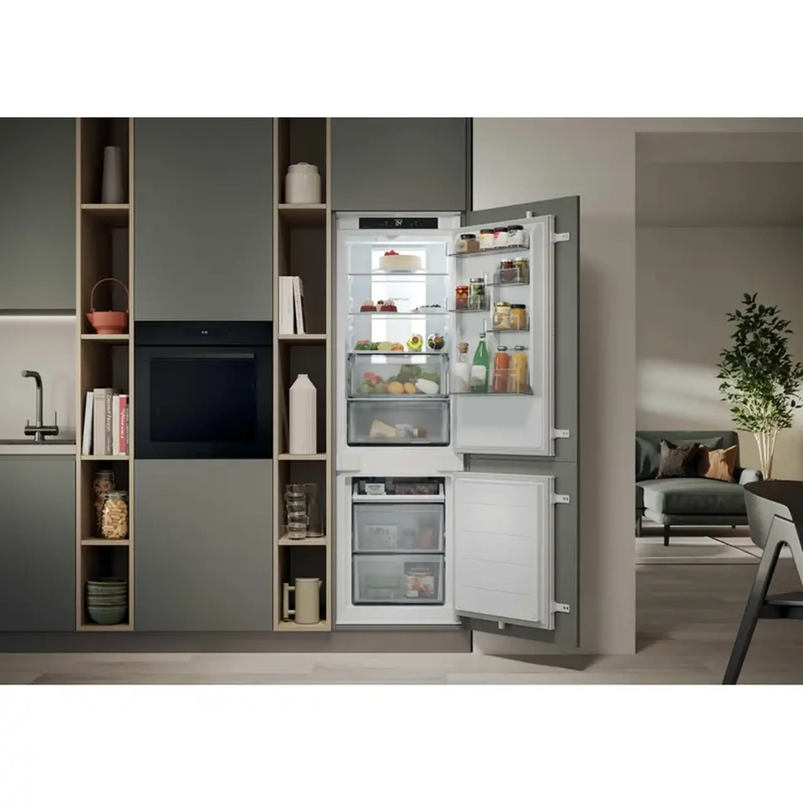 Frigider Candy CNBQT5518D, Alb