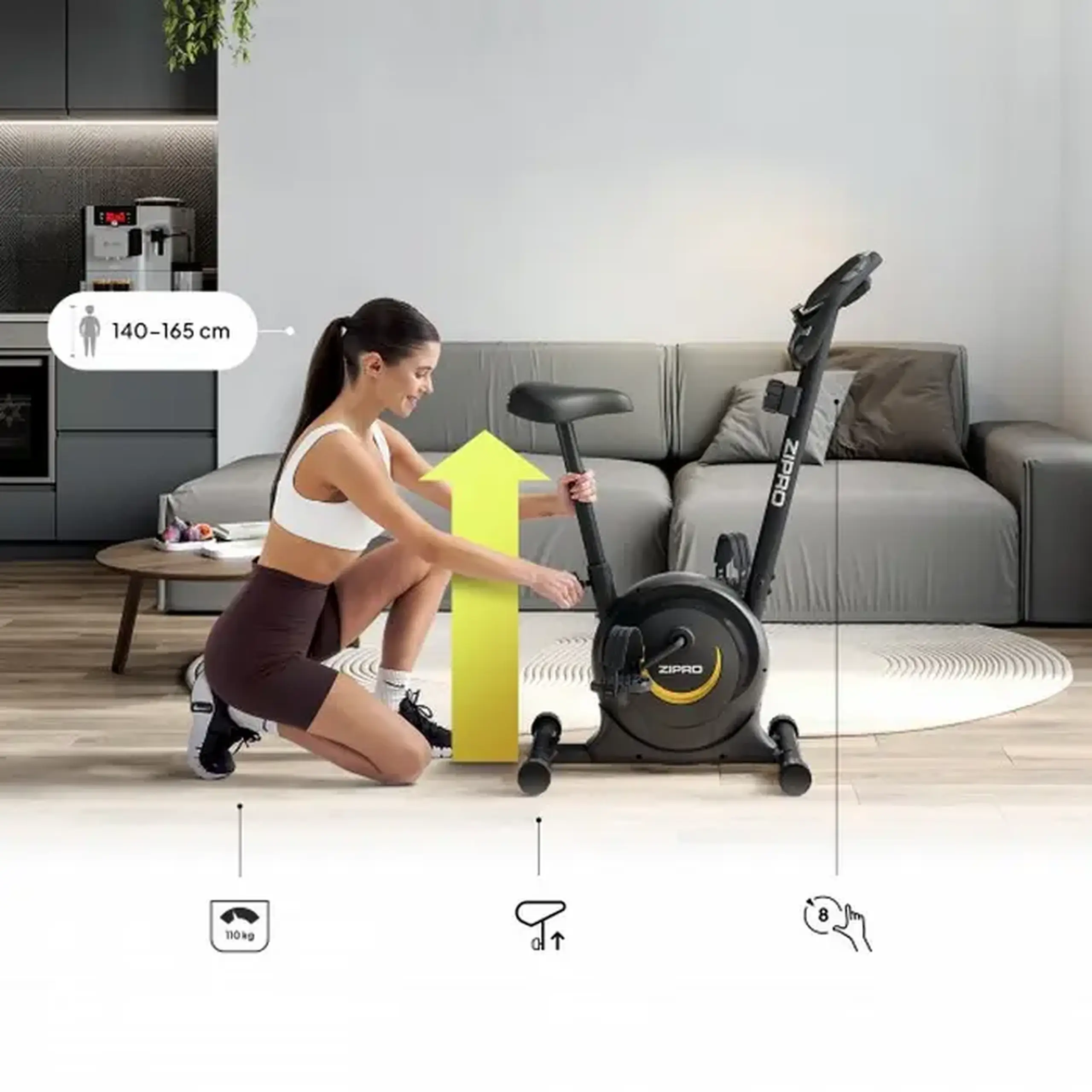 Bicicletă fitness Zipro One S, Aur