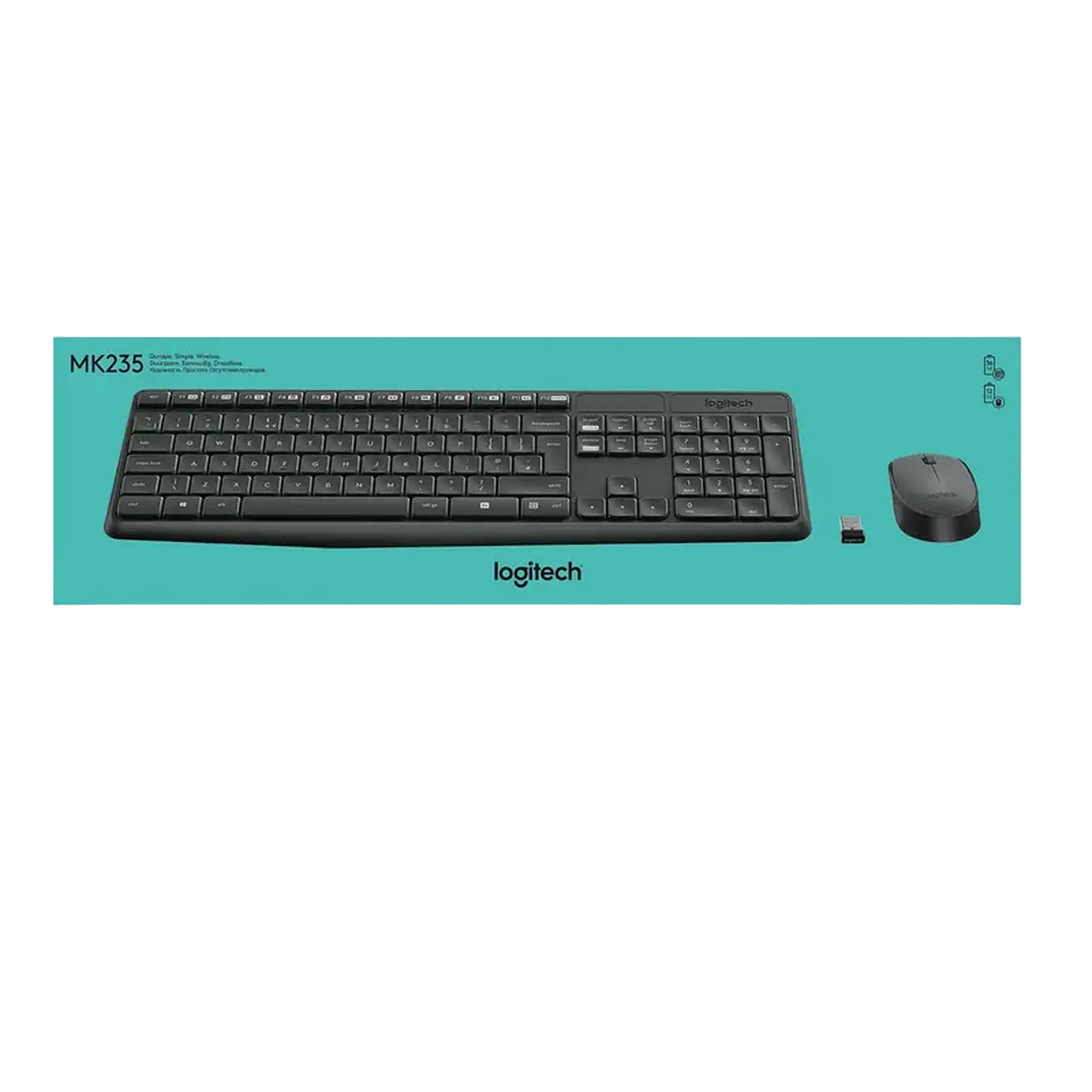 Set Tastatură + Mouse Logitech MK235, Fără fir, Gri