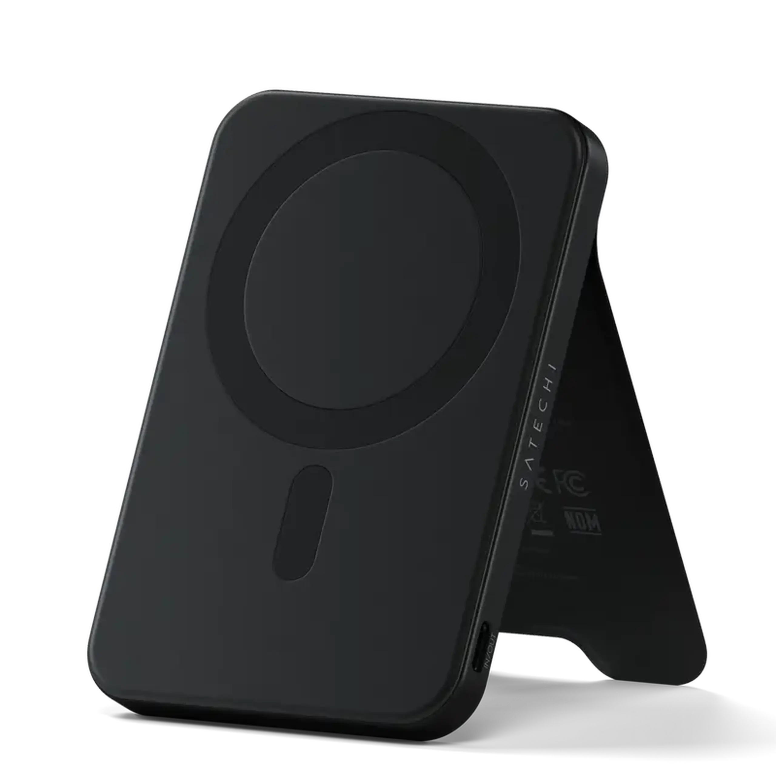 Acumulator extern Satechi Qi2, 5000mAh, Negru