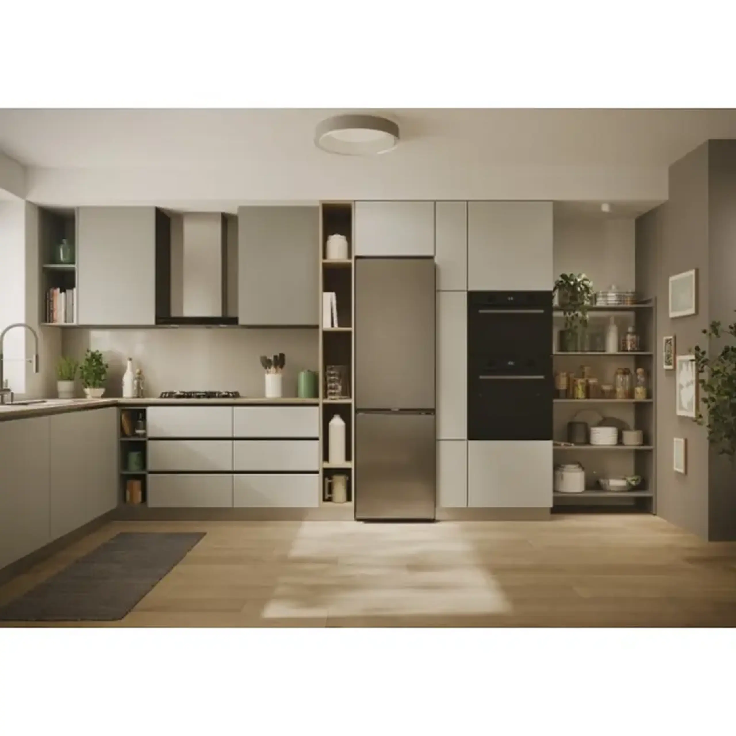 Frigider Candy CNCQ2T518EX, Oțel inoxidabil