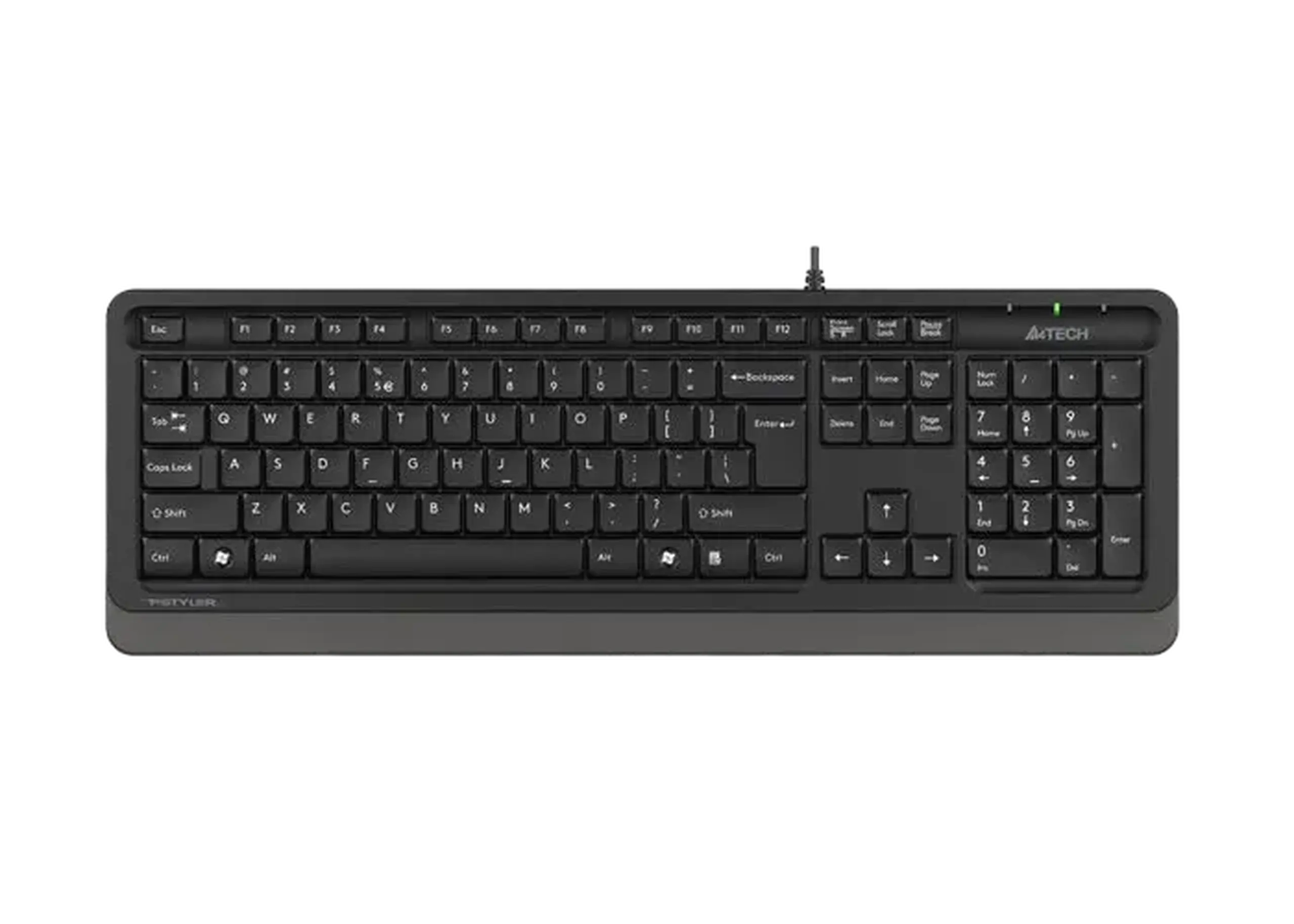 Tastatură A4Tech FK10, Cu fir, Negru/Gri