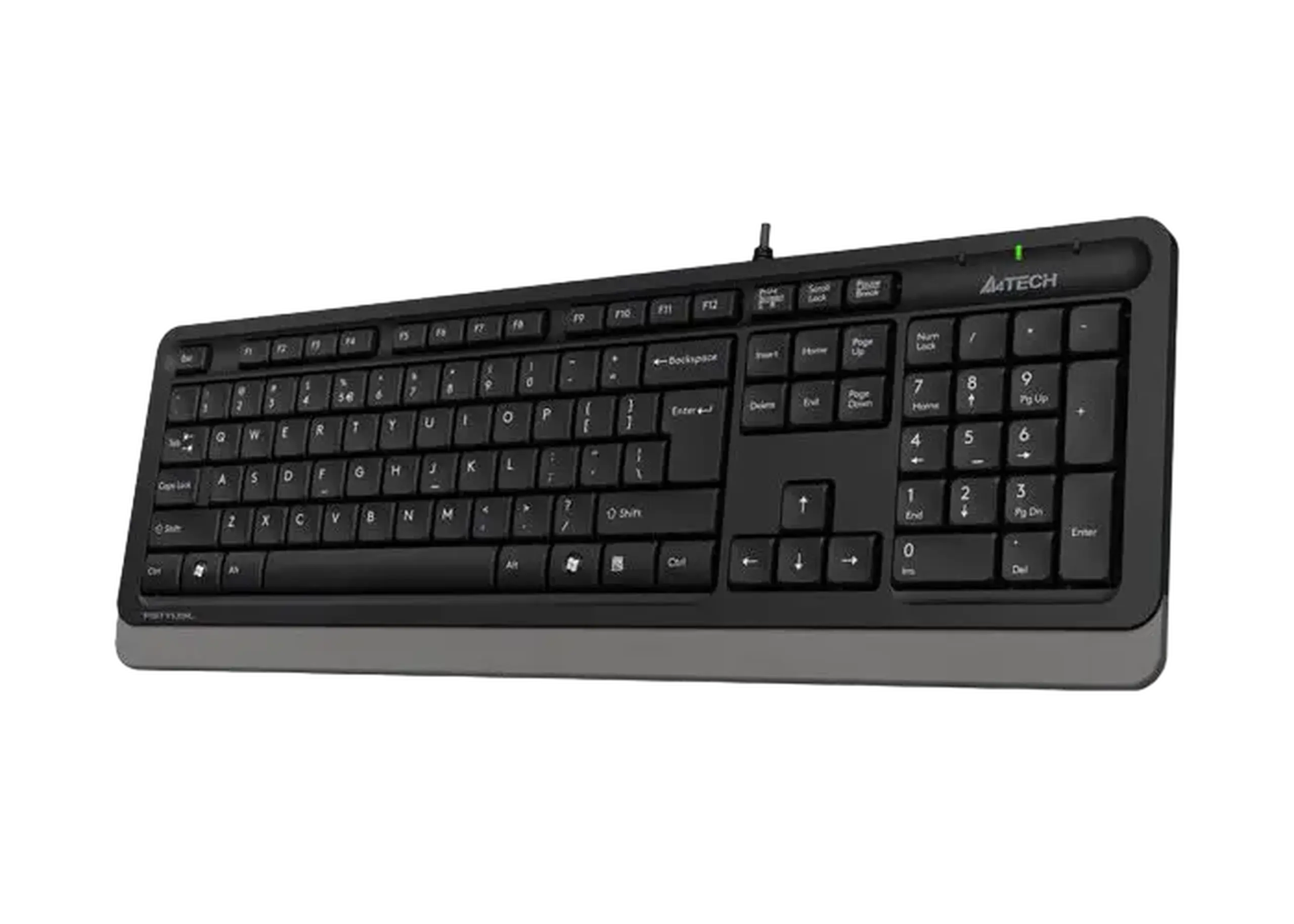 Tastatură A4Tech FK10, Cu fir, Negru/Gri