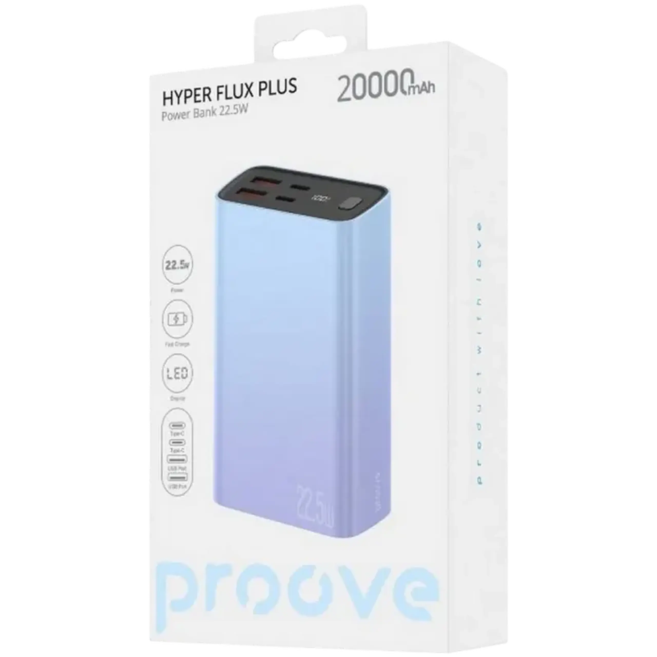 Acumulator extern Proove Hyper Flux Plus, 20000mAh, Multicolor