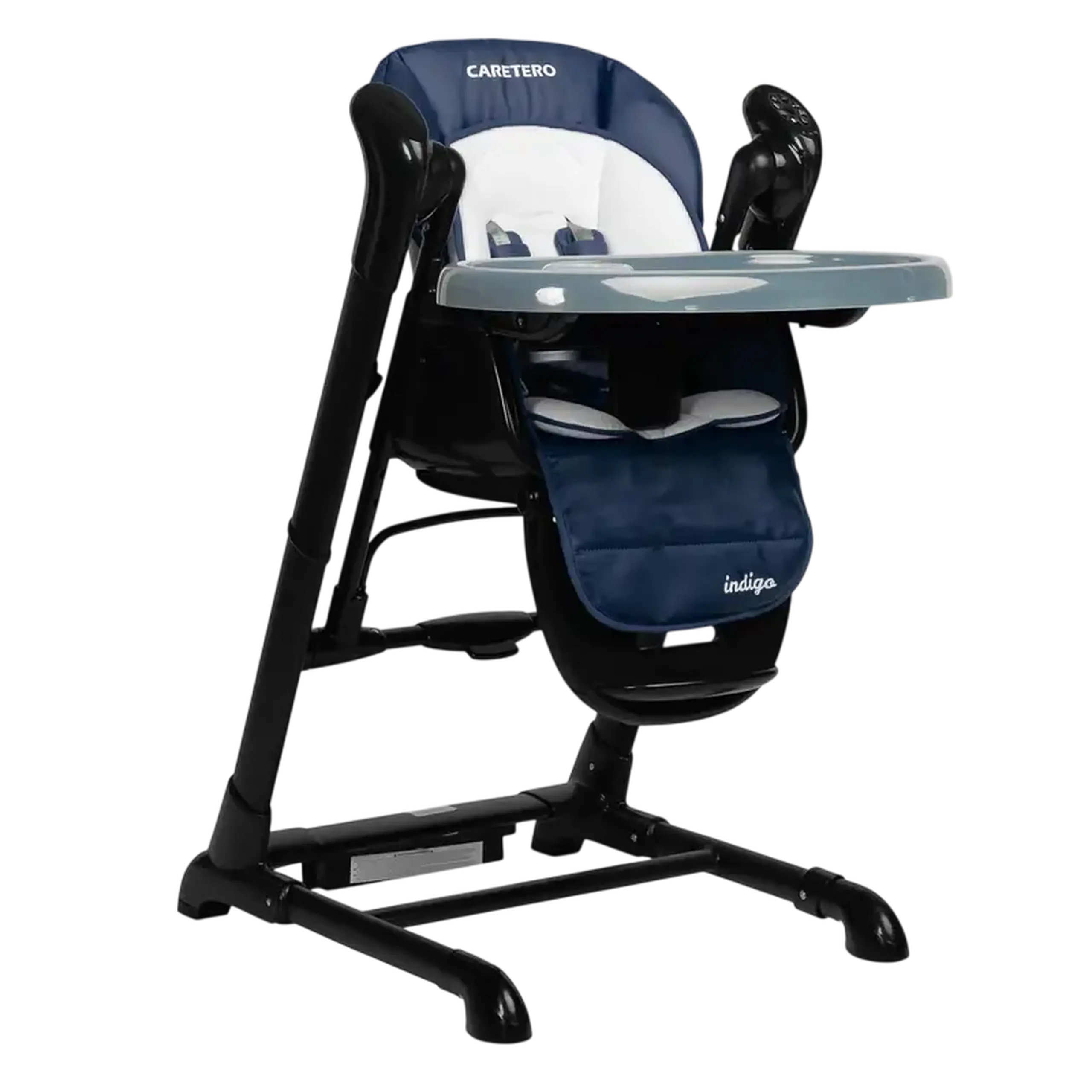 Scaun de hrănire Caretero Indigo Black, Albastru