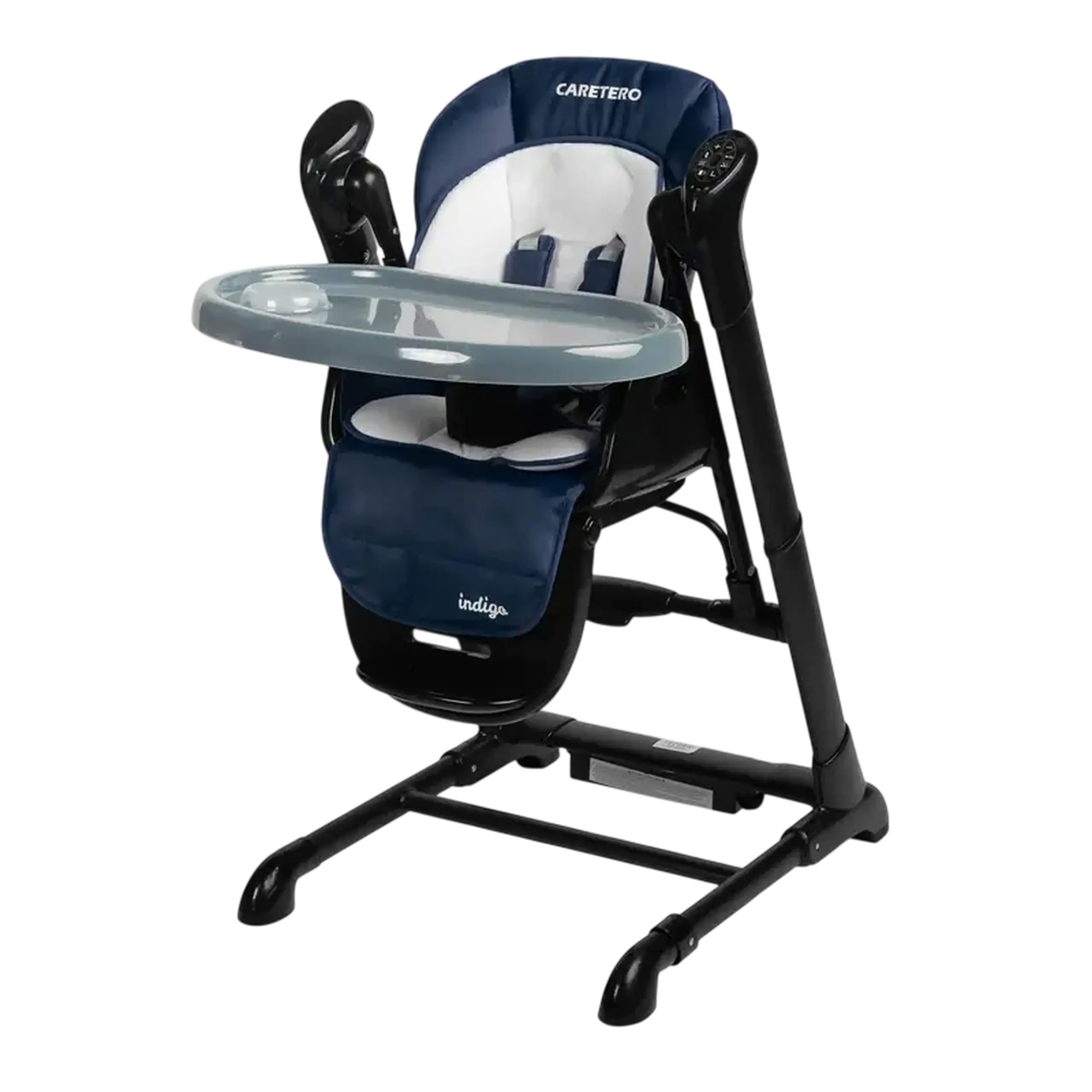 Scaun de hrănire Caretero Indigo Black, Albastru