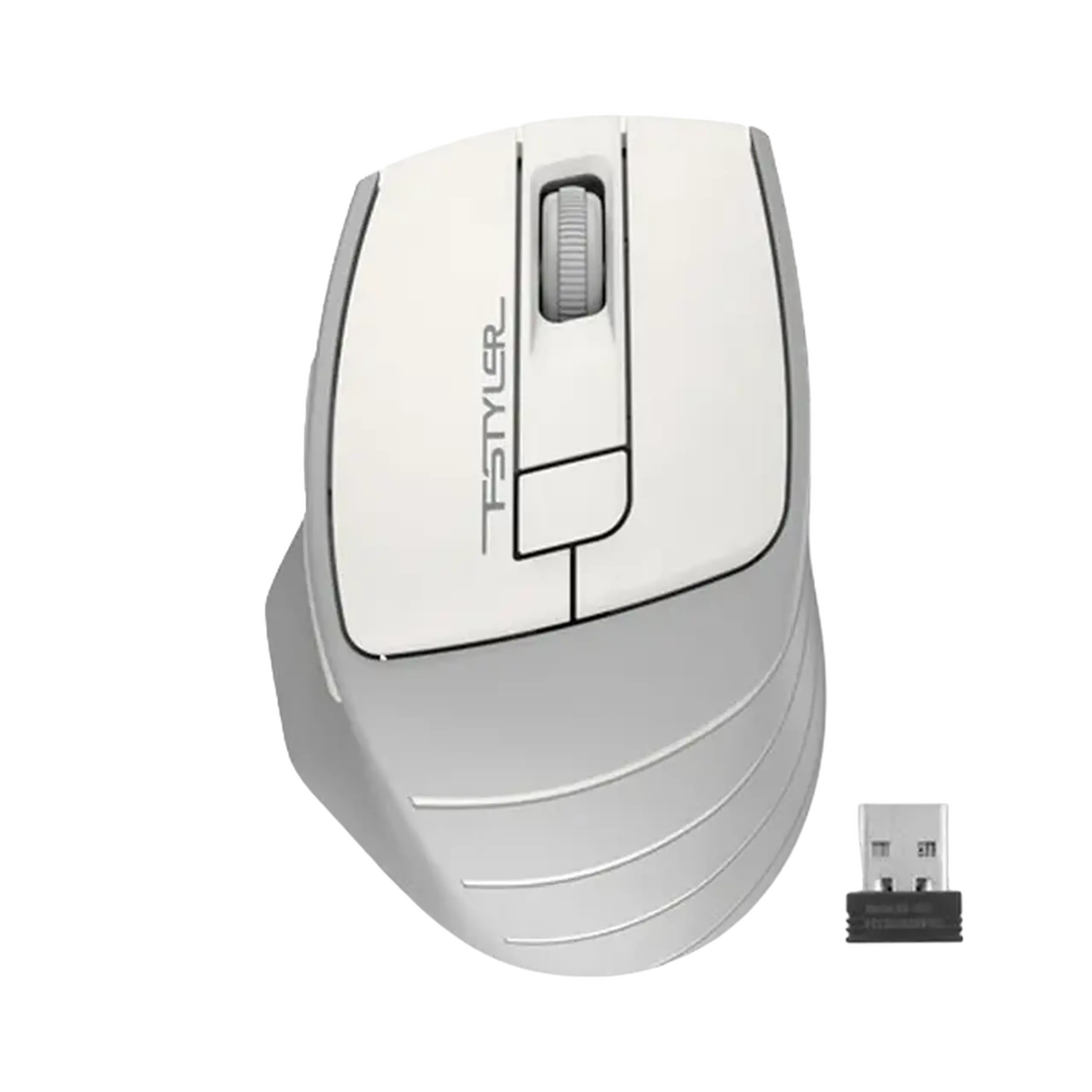 Mouse Wireless A4Tech FG30S, Alb/Gri