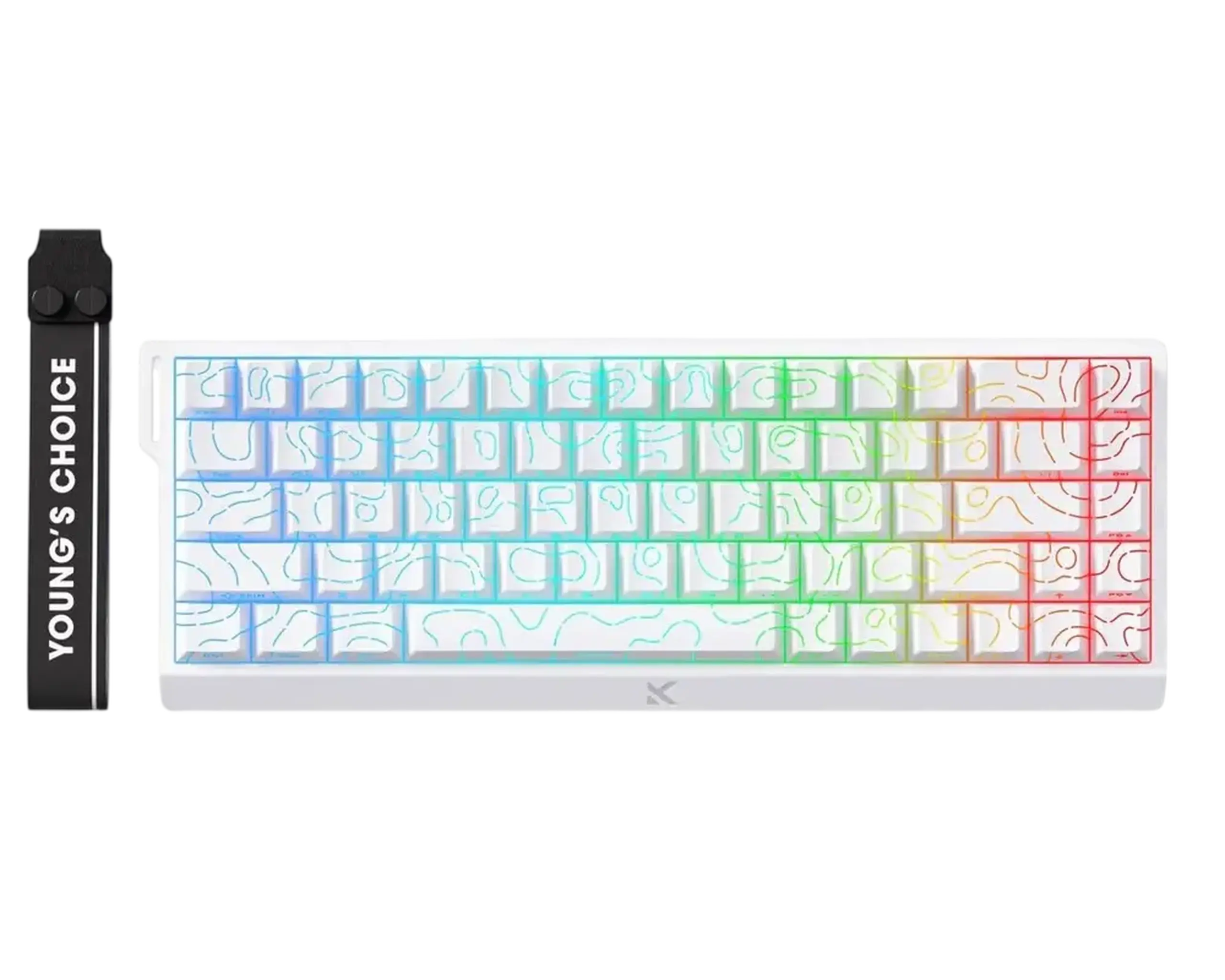 Tastatură MCHOSE Ace 68 E-Sport, Cu fir, White Topographic