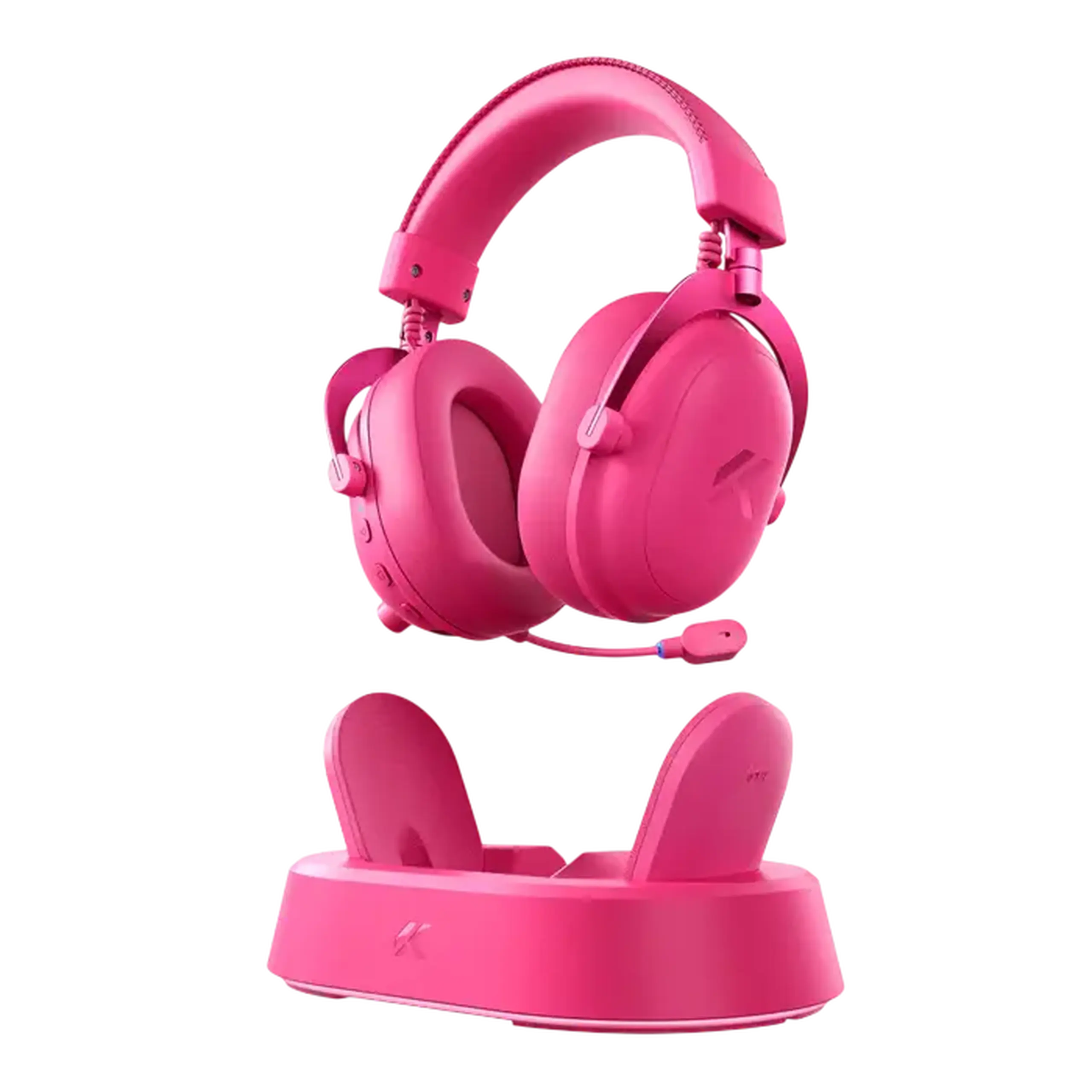 Căști gaming MCHOSE V9 Turbo Plus, Fără fir/Cu fir, Berry Red