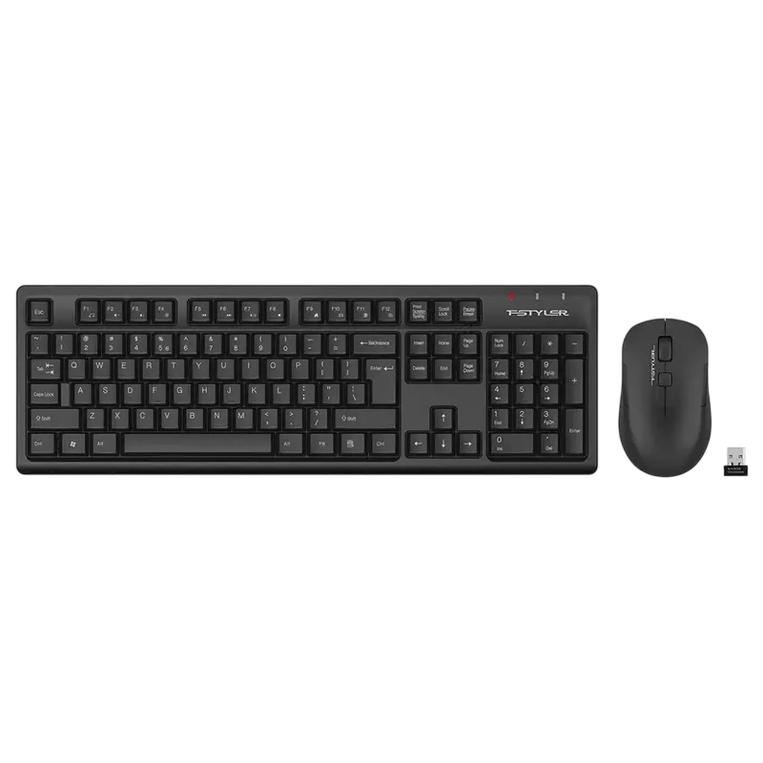 Set Tastatură + Mouse A4Tech FG1200, Fără fir, Negru