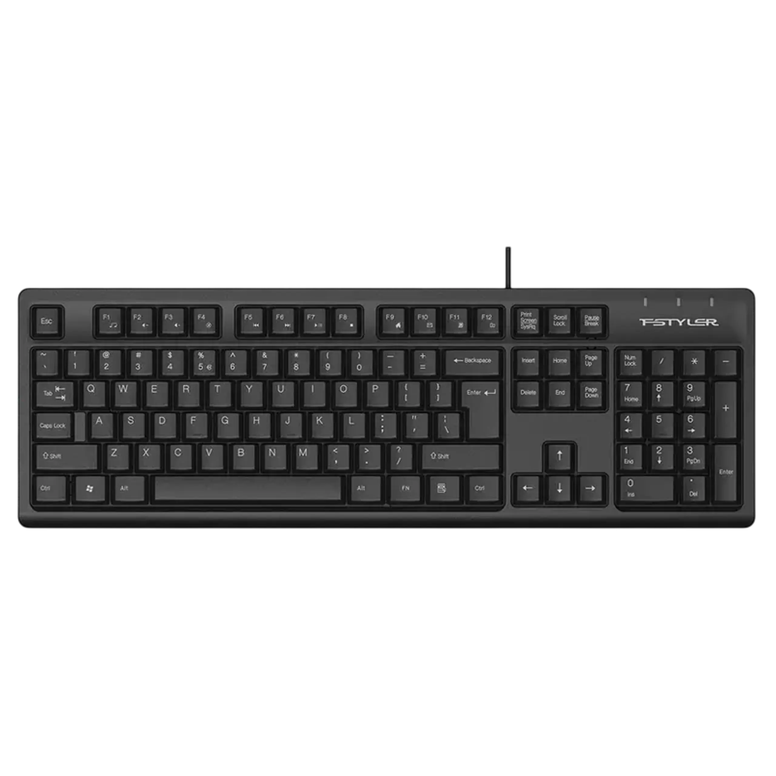Tastatură A4Tech FK12, Cu fir, Negru
