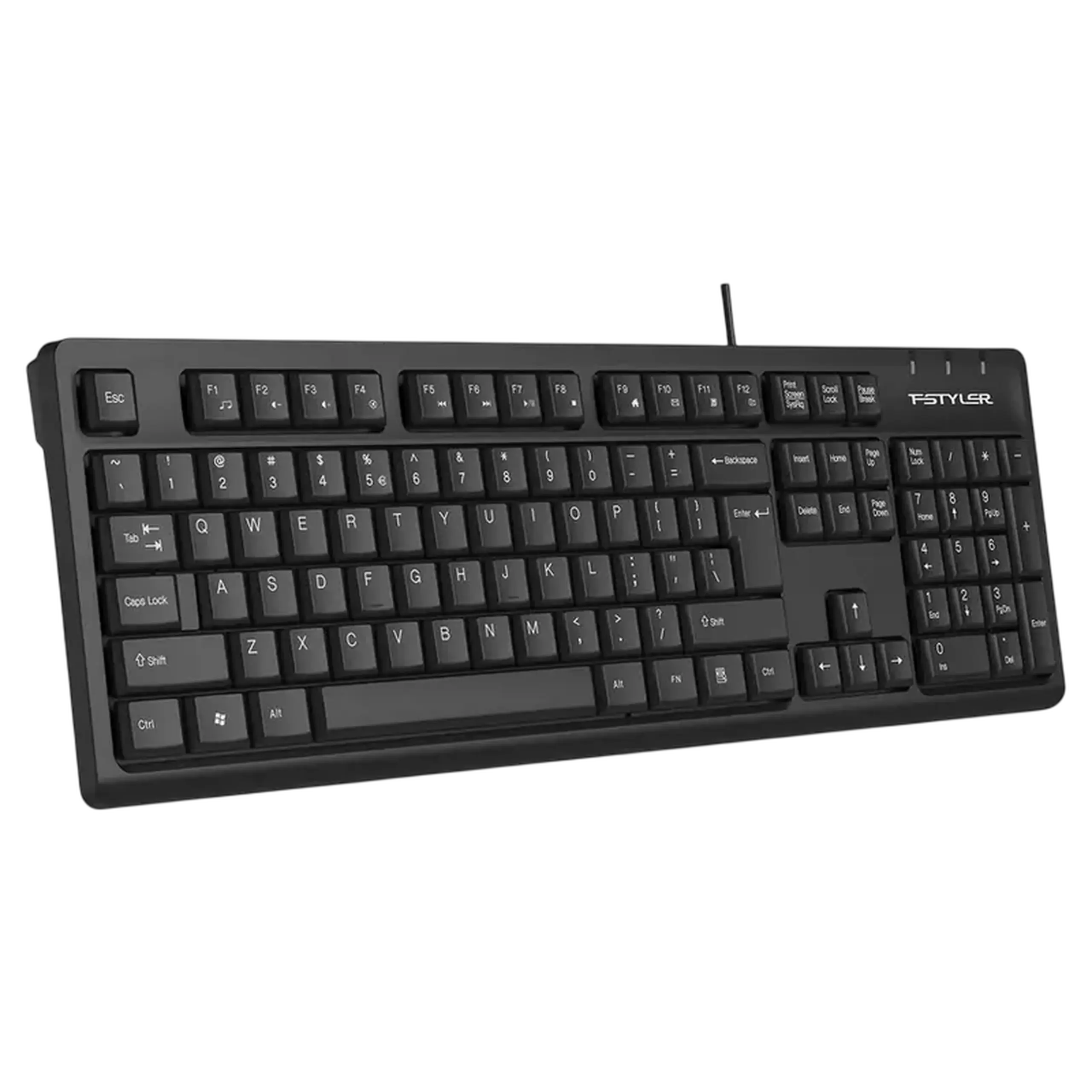 Tastatură A4Tech FK12, Cu fir, Negru