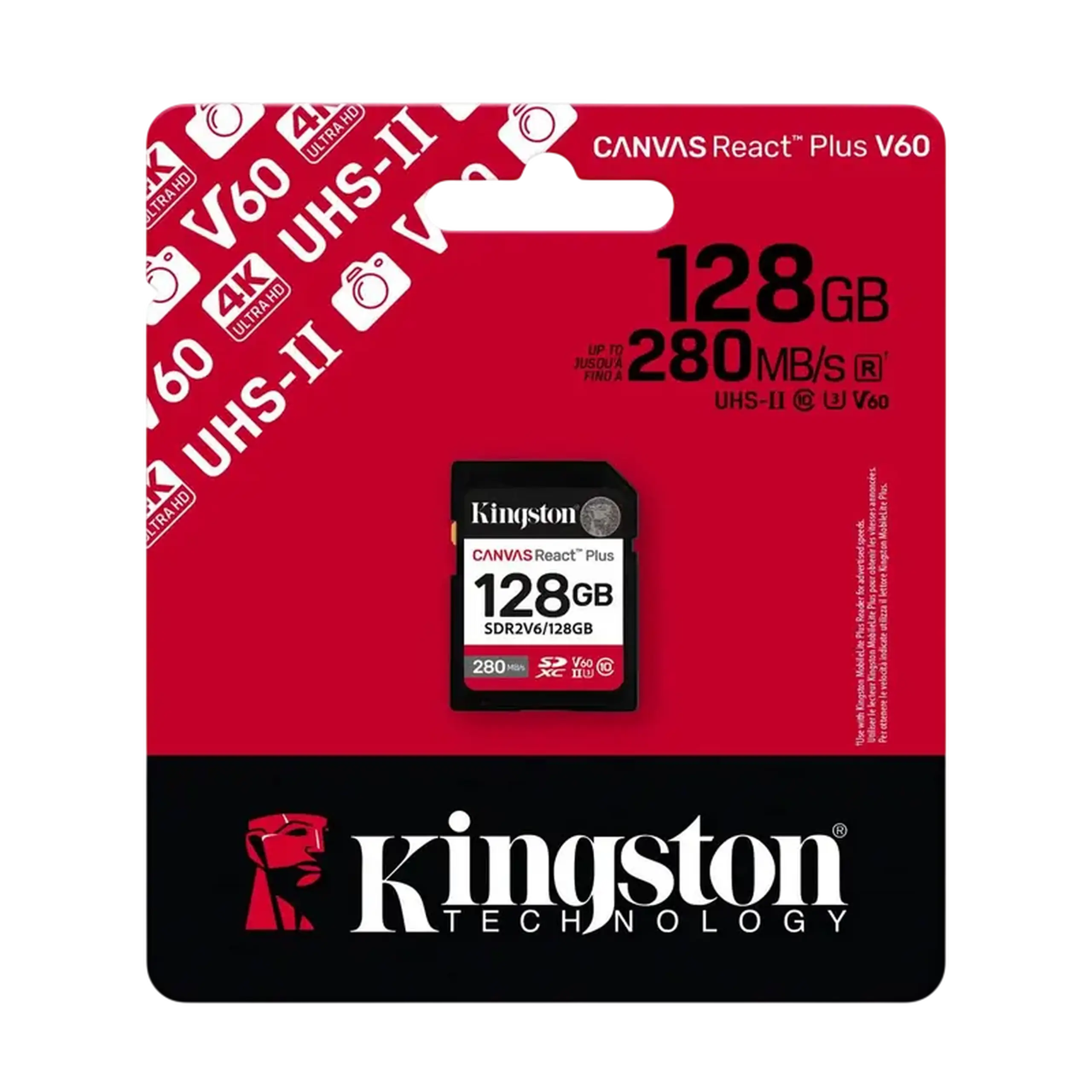 Card de Memorie Kingston Canvas React Plus, 128GB (SDR2V6/128GB)