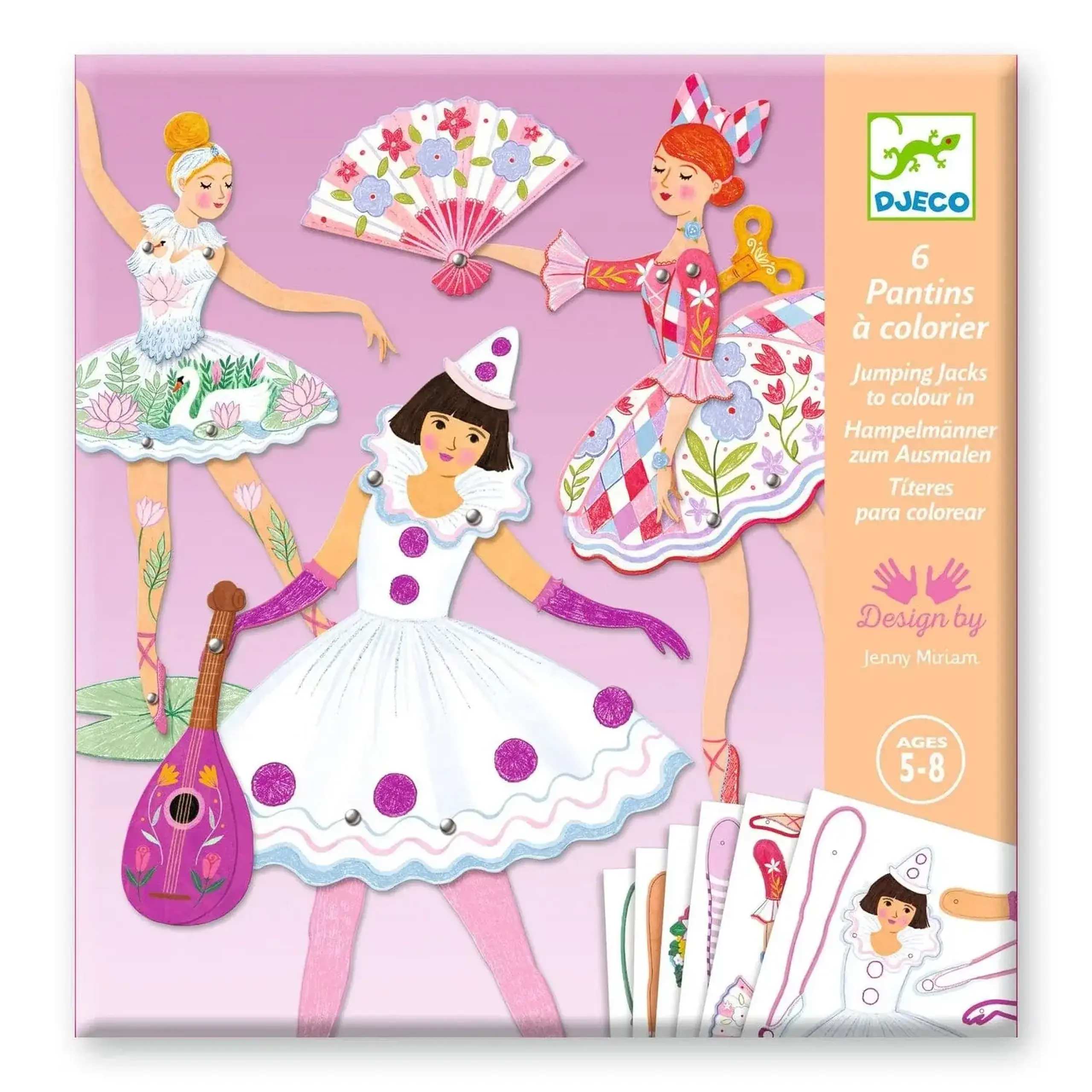 Set de colorat și asamblat „Balerine” — Djeco