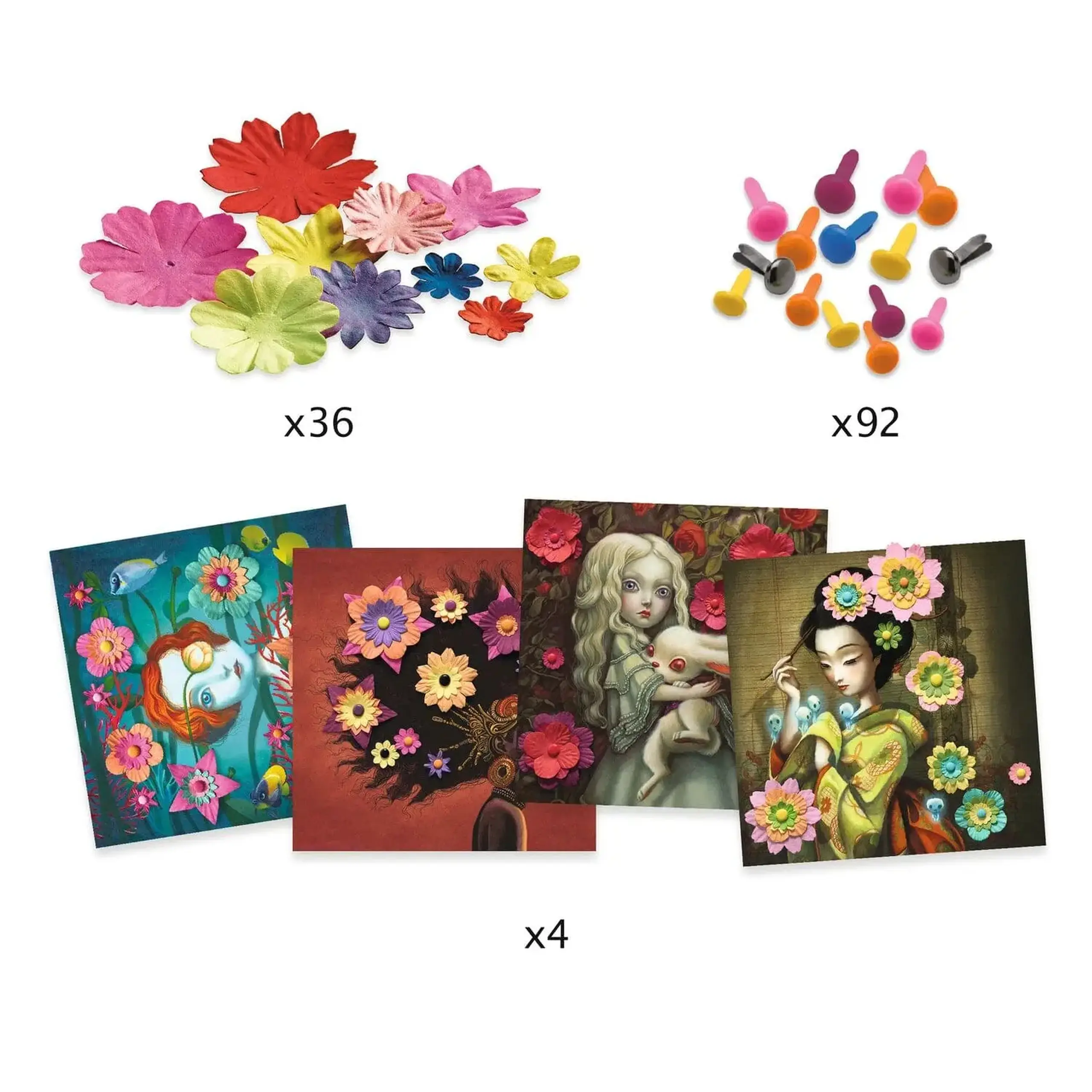 Colaj 3D cu flori „Rock'n'Roses” — Djeco