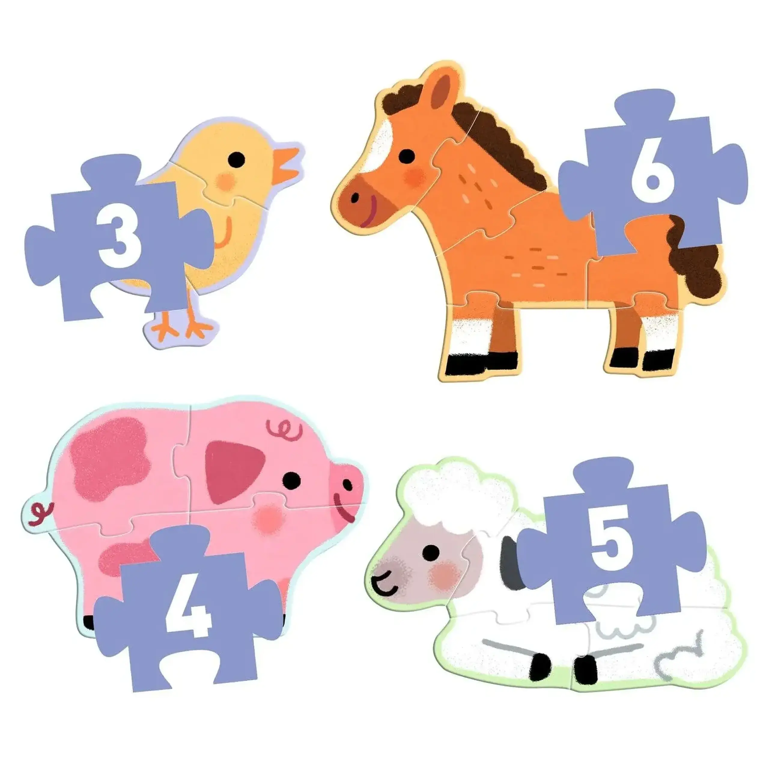Puzzle,,Animale de la ferma "