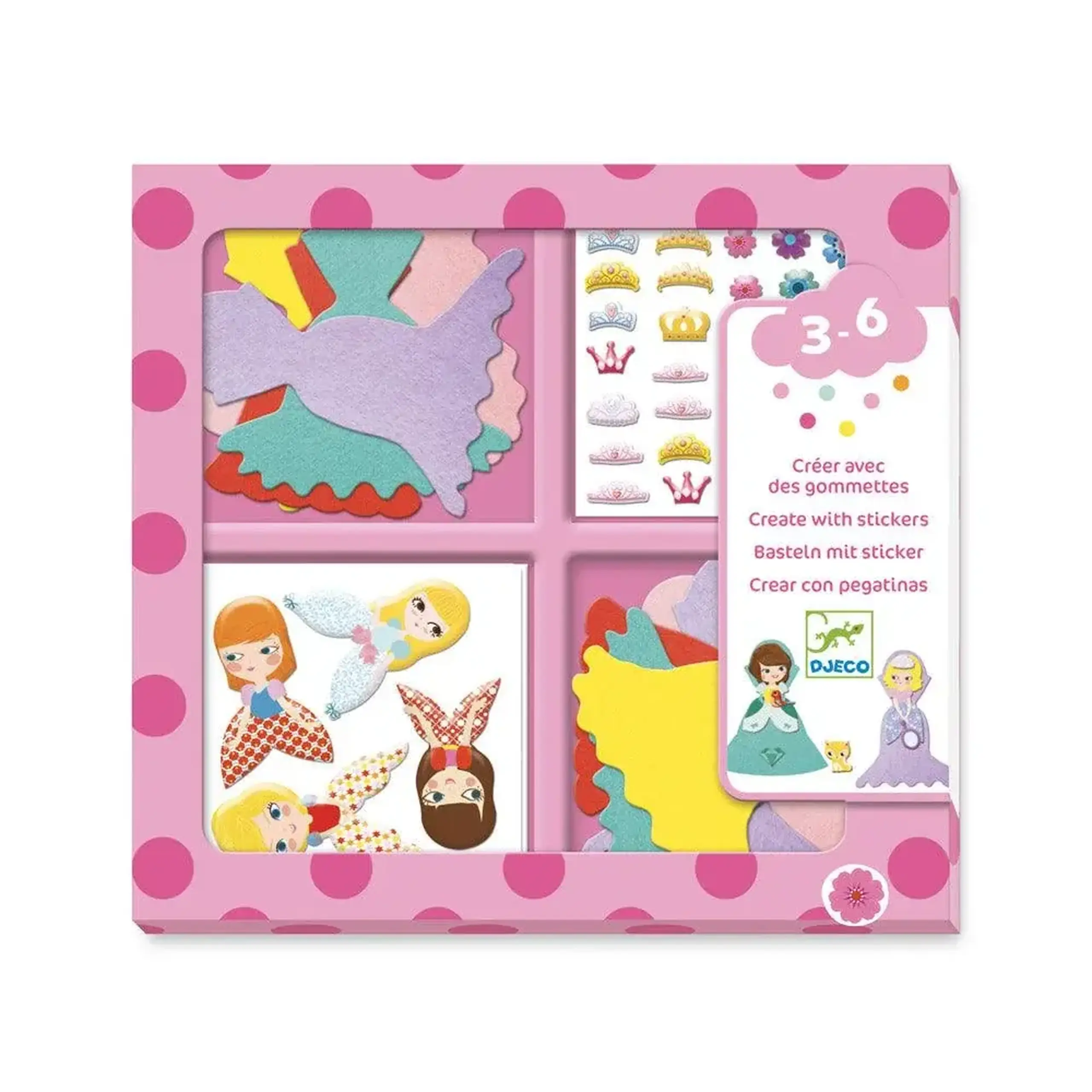 Colaj cu stickere 3D „Îmi plac prințesele” — Djeco