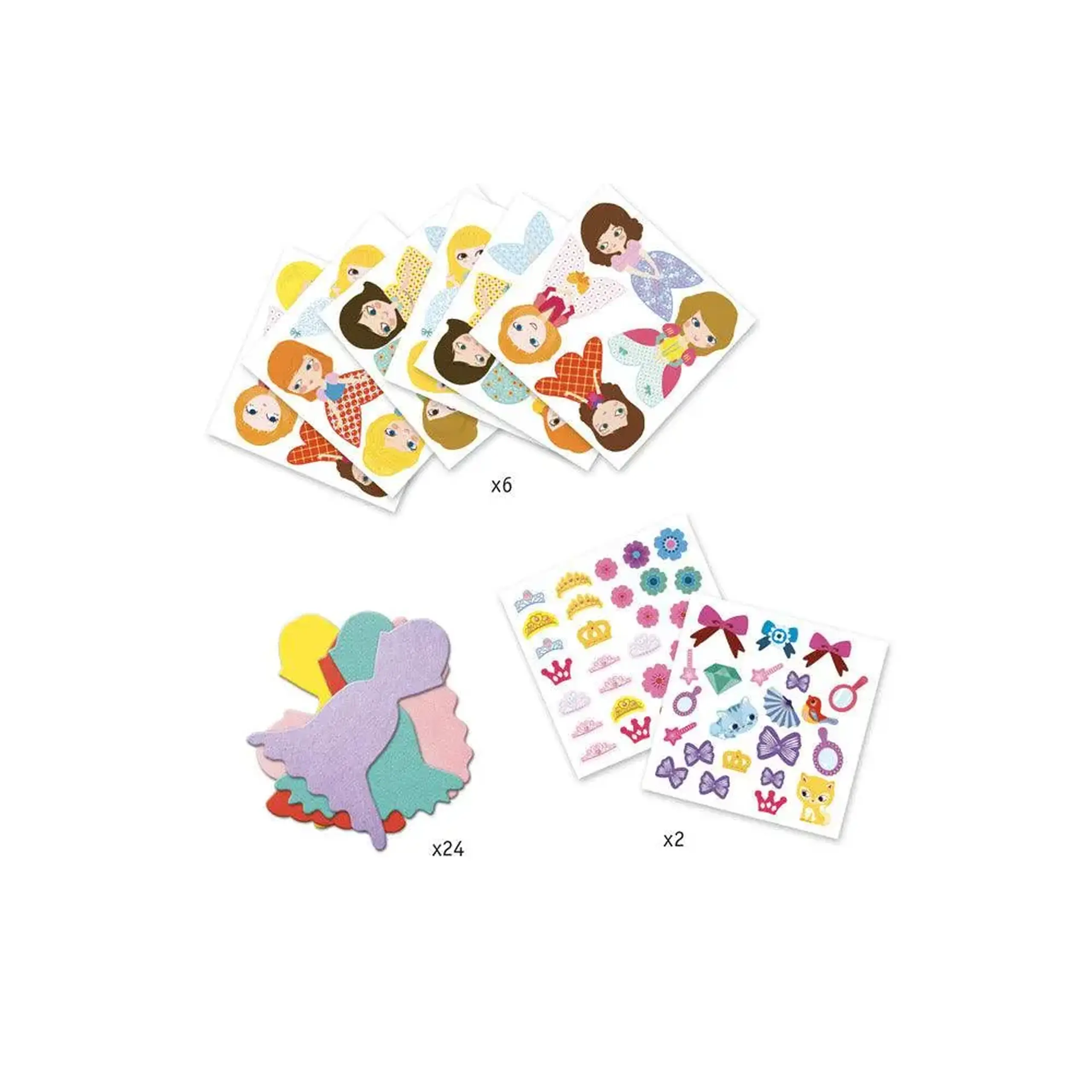 Colaj cu stickere 3D „Îmi plac prințesele” — Djeco