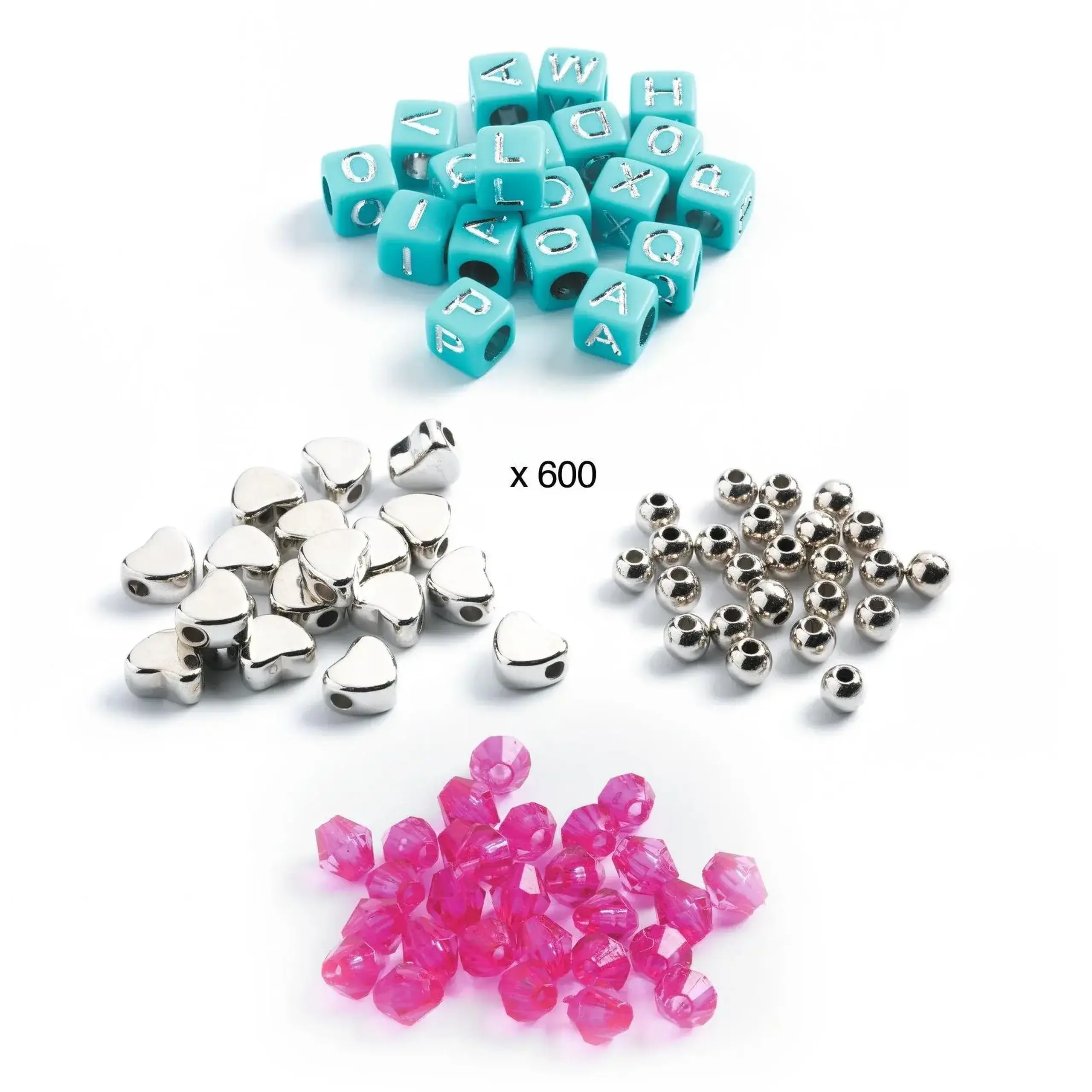 Set cu 1.000 de mărgele alfabet Argent — Djeco