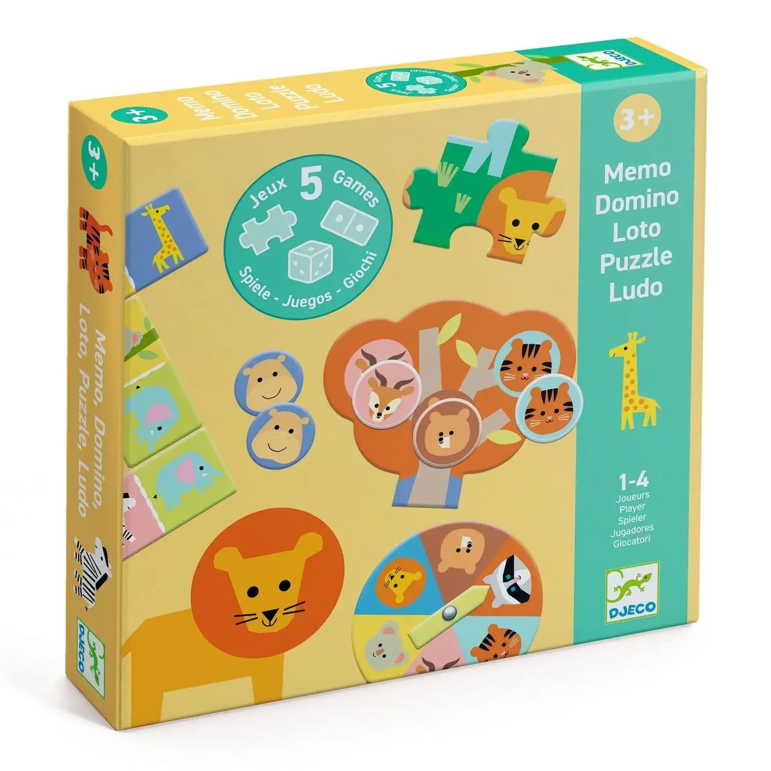 Set cu 5 jocuri educative Animale sălbatice — Djeco