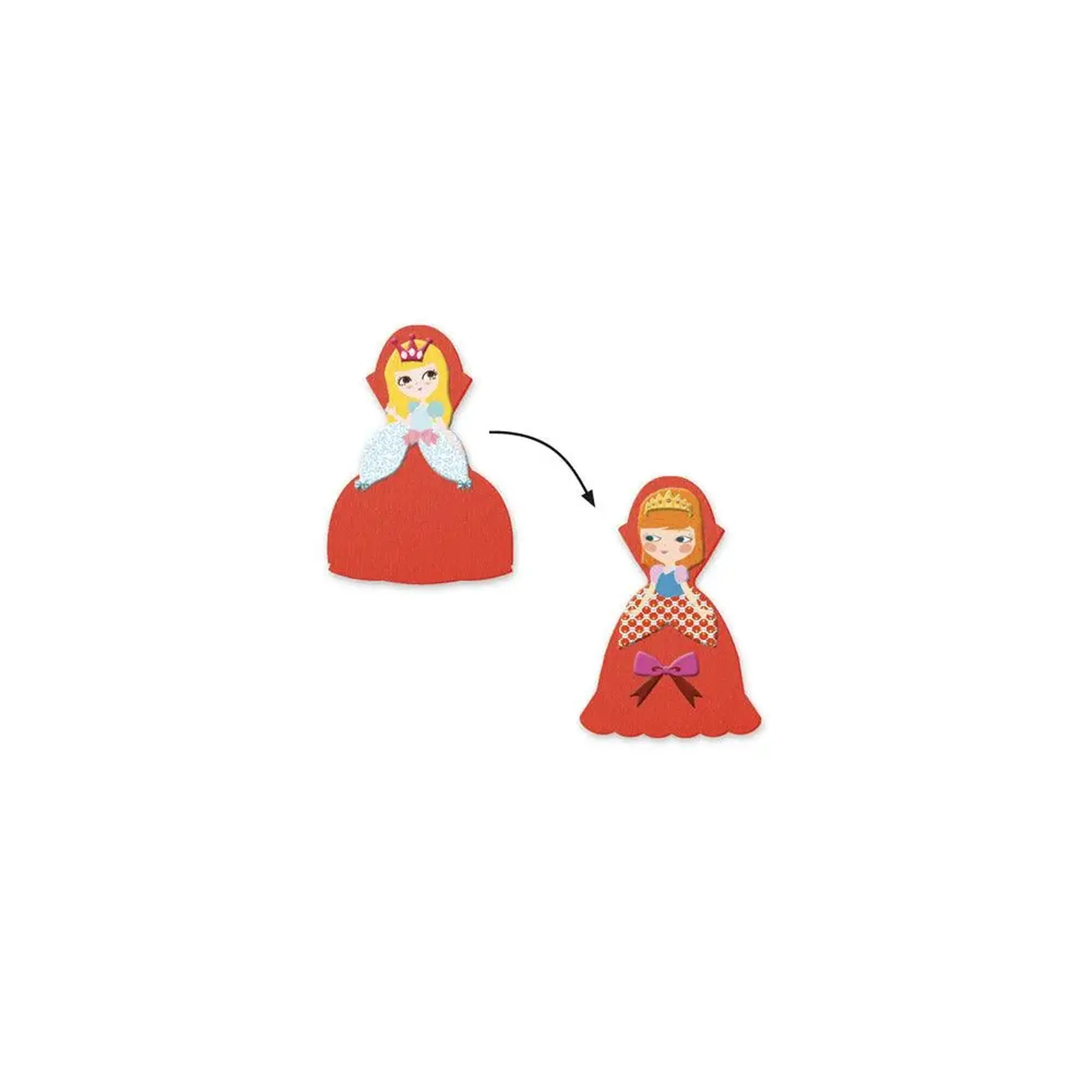 Colaj cu stickere 3D „Îmi plac prințesele” — Djeco